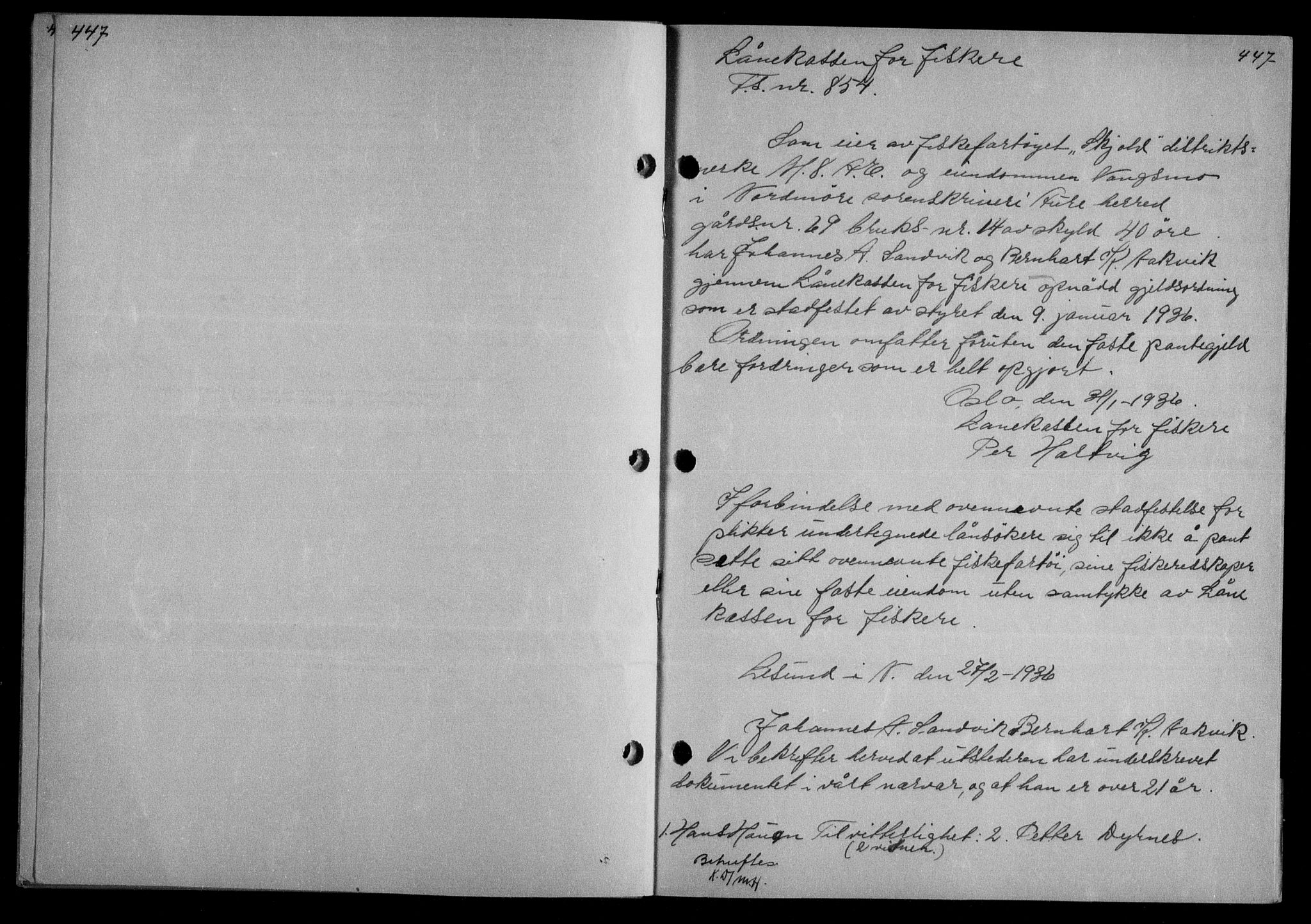 Nordmøre sorenskriveri, AV/SAT-A-4132/1/2/2Ca/L0087: Mortgage book no. 77, 1935-1936, Deed date: 26.03.1936