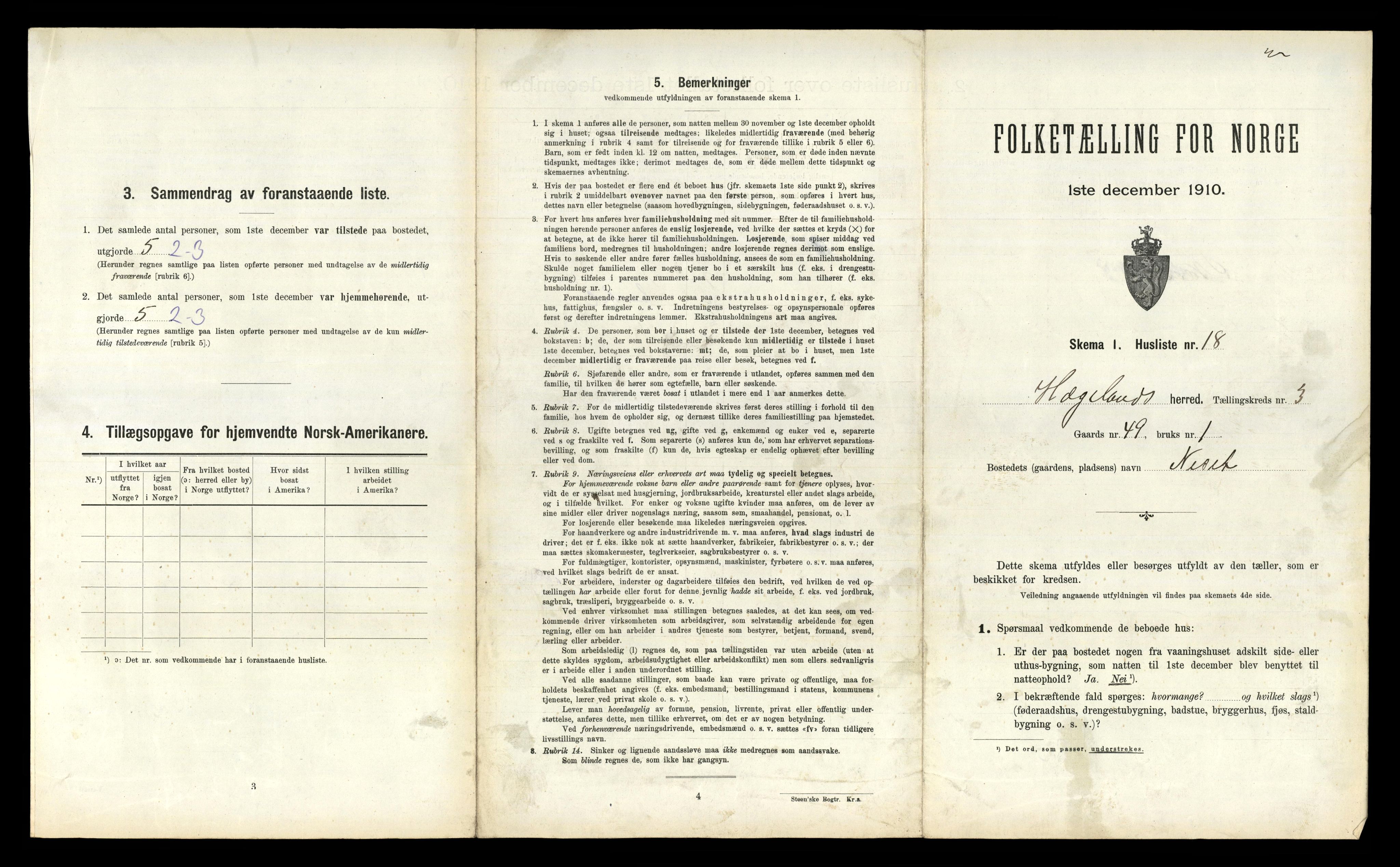 RA, 1910 census for Hægeland, 1910, p. 208