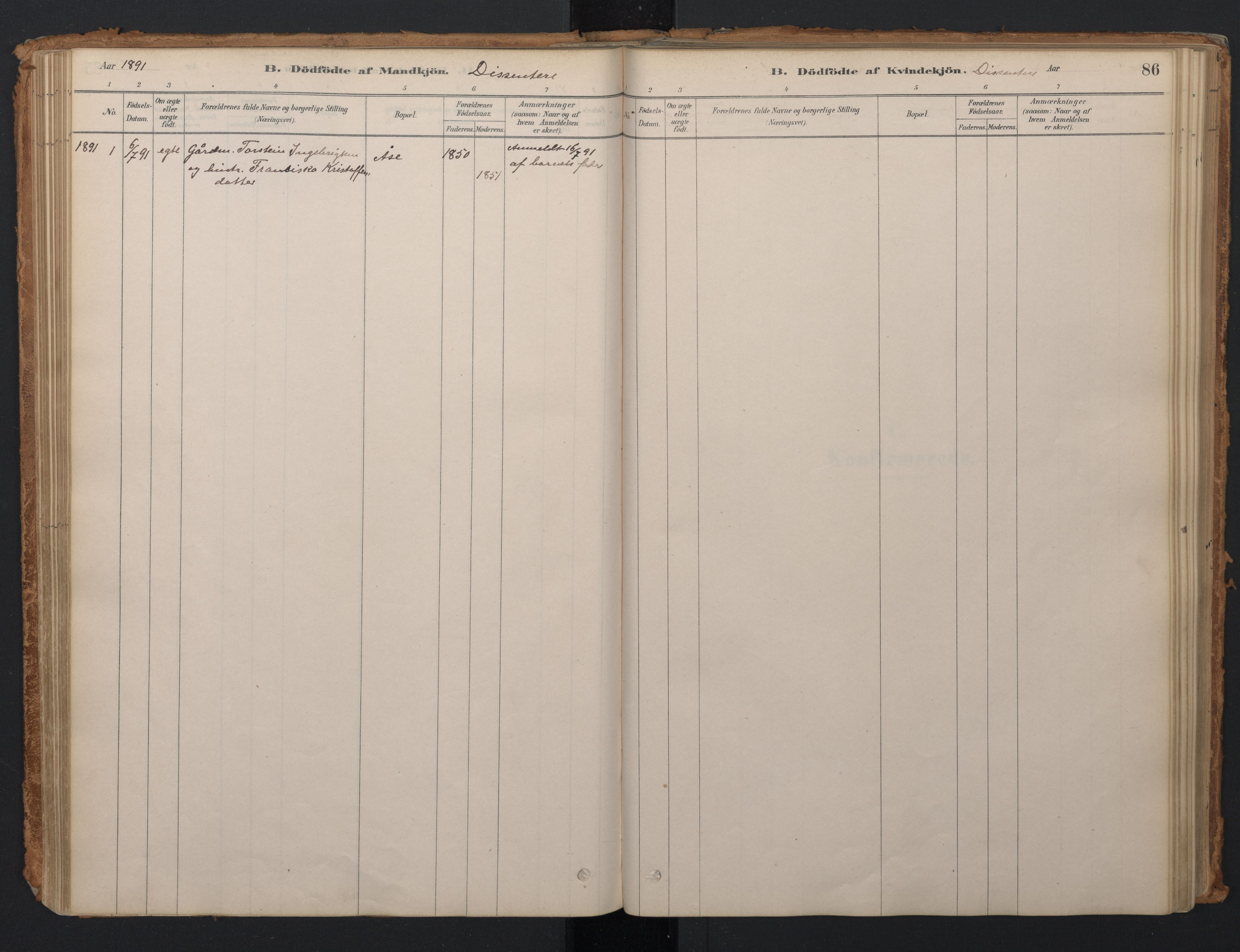 Ministerialprotokoller, klokkerbøker og fødselsregistre - Nordland, AV/SAT-A-1459/897/L1399: Parish register (official) no. 897A06, 1881-1896, p. 86