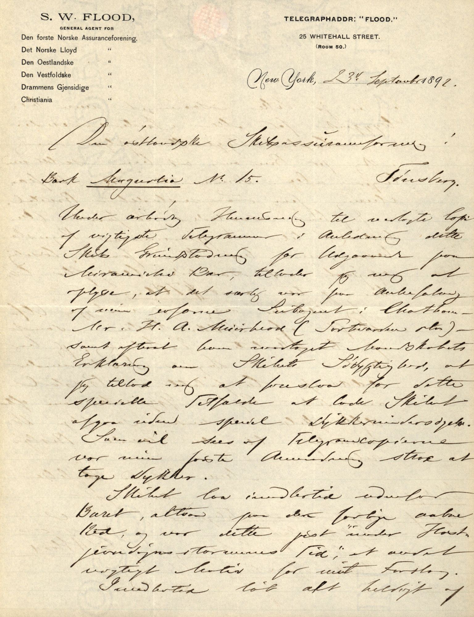 Pa 63 - Østlandske skibsassuranceforening, VEMU/A-1079/G/Ga/L0028/0003: Havaridokumenter / Minerva, Mathilde, Magnolia, Sir John Lawrence, 1892, p. 97