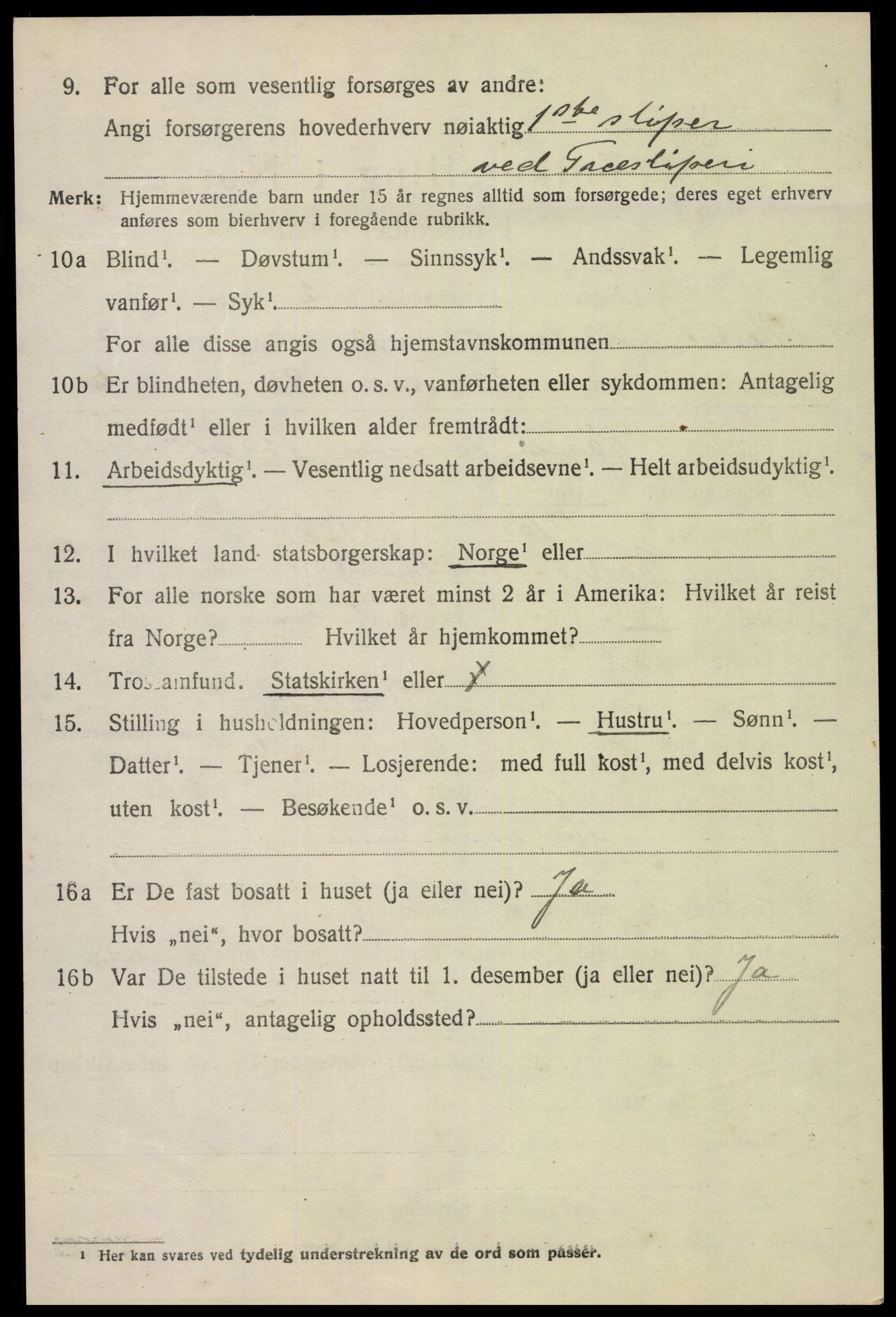 SAK, 1920 census for Vestre Moland, 1920, p. 5172