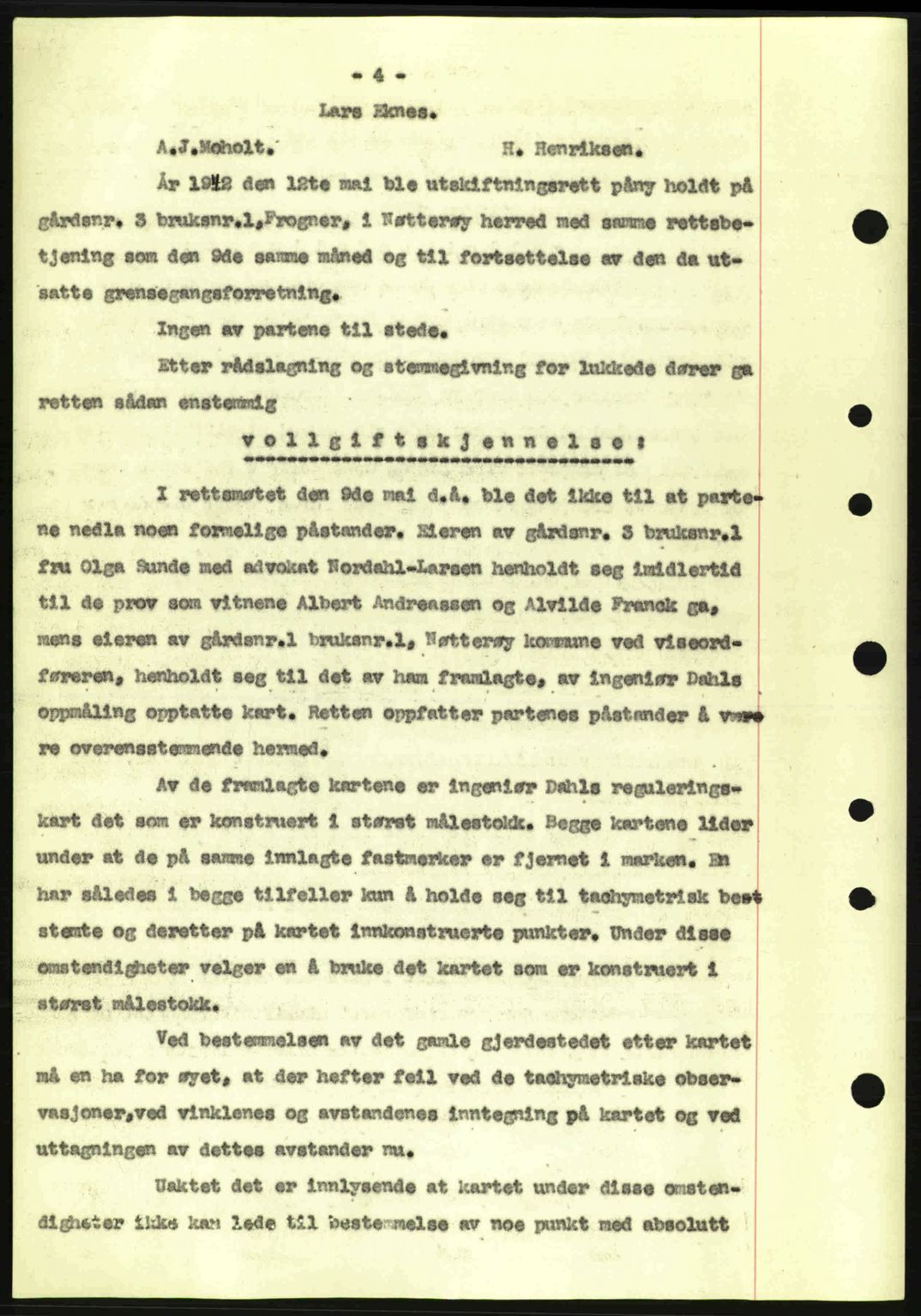 Tønsberg sorenskriveri, AV/SAKO-A-130/G/Ga/Gaa/L0011: Mortgage book no. A11, 1941-1942, Diary no: : 1442/1942