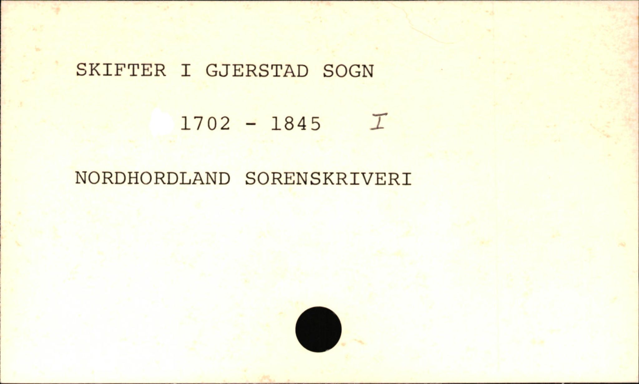 Nordhordland sorenskrivar, AV/SAB-A-2901/1/H, 1702-1845, p. 1