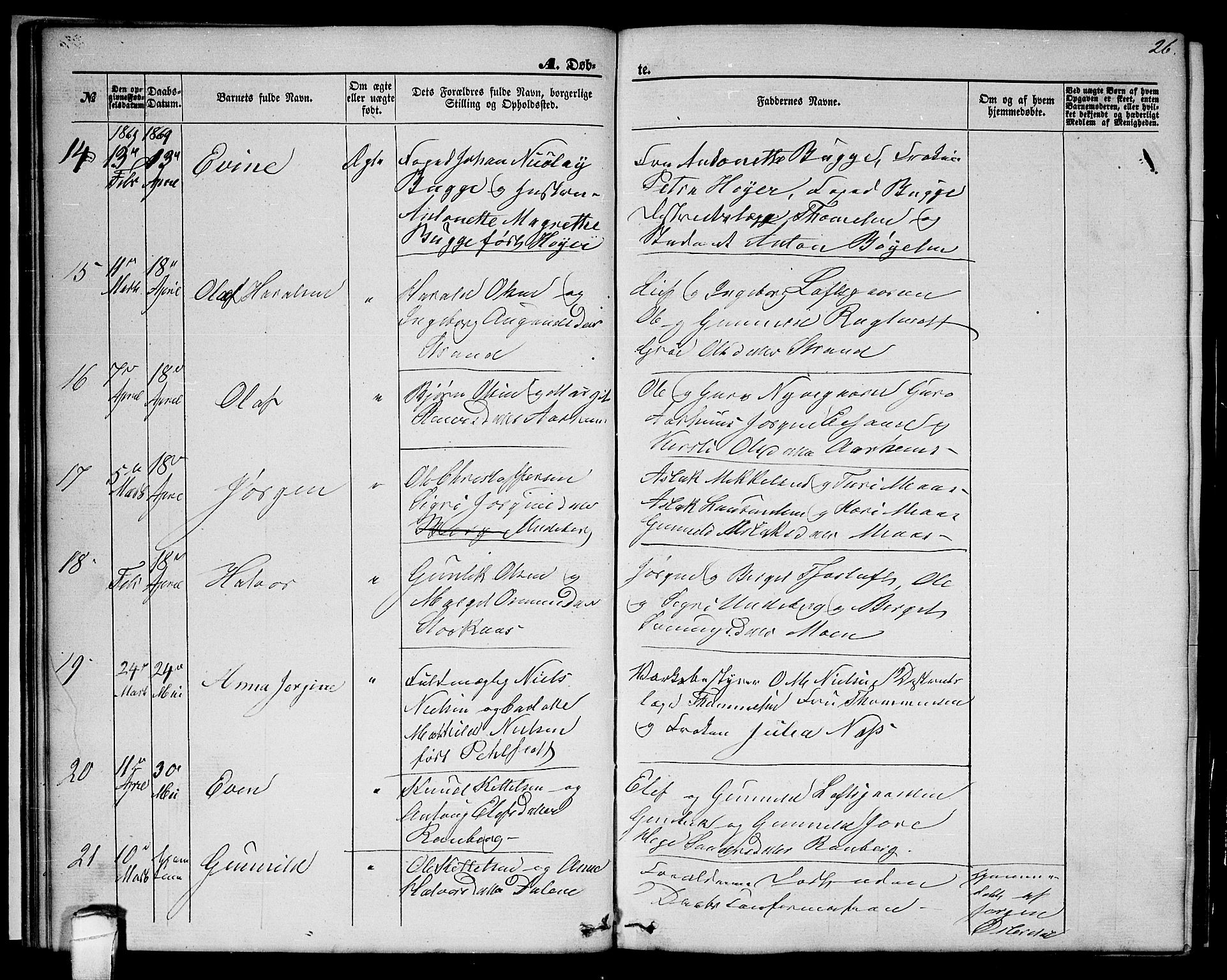 Seljord kirkebøker, AV/SAKO-A-20/G/Ga/L0003: Parish register (copy) no. I 3, 1866-1873, p. 26