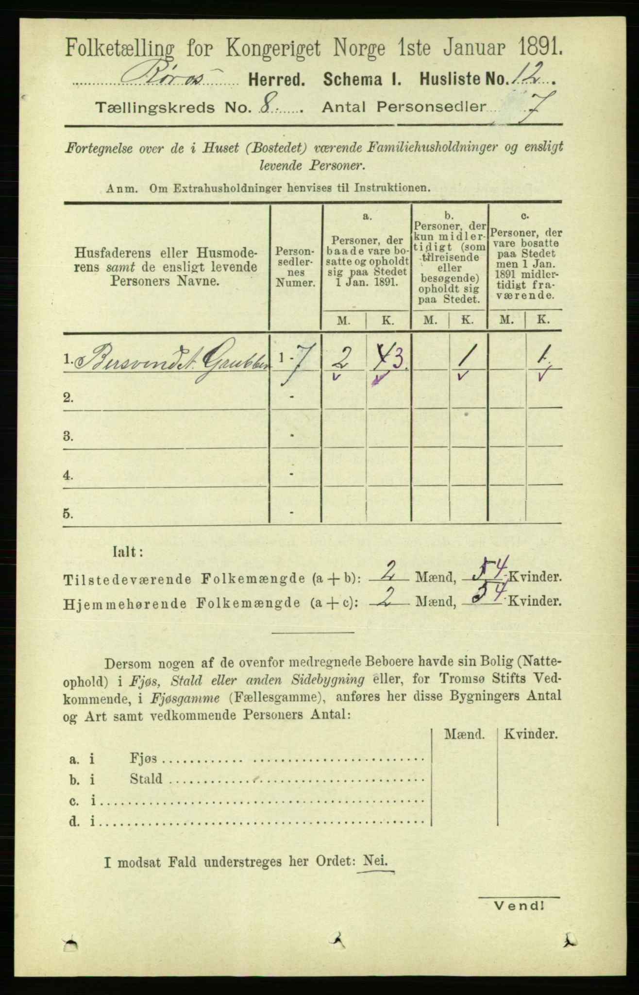 RA, 1891 census for 1640 Røros, 1891, p. 1589