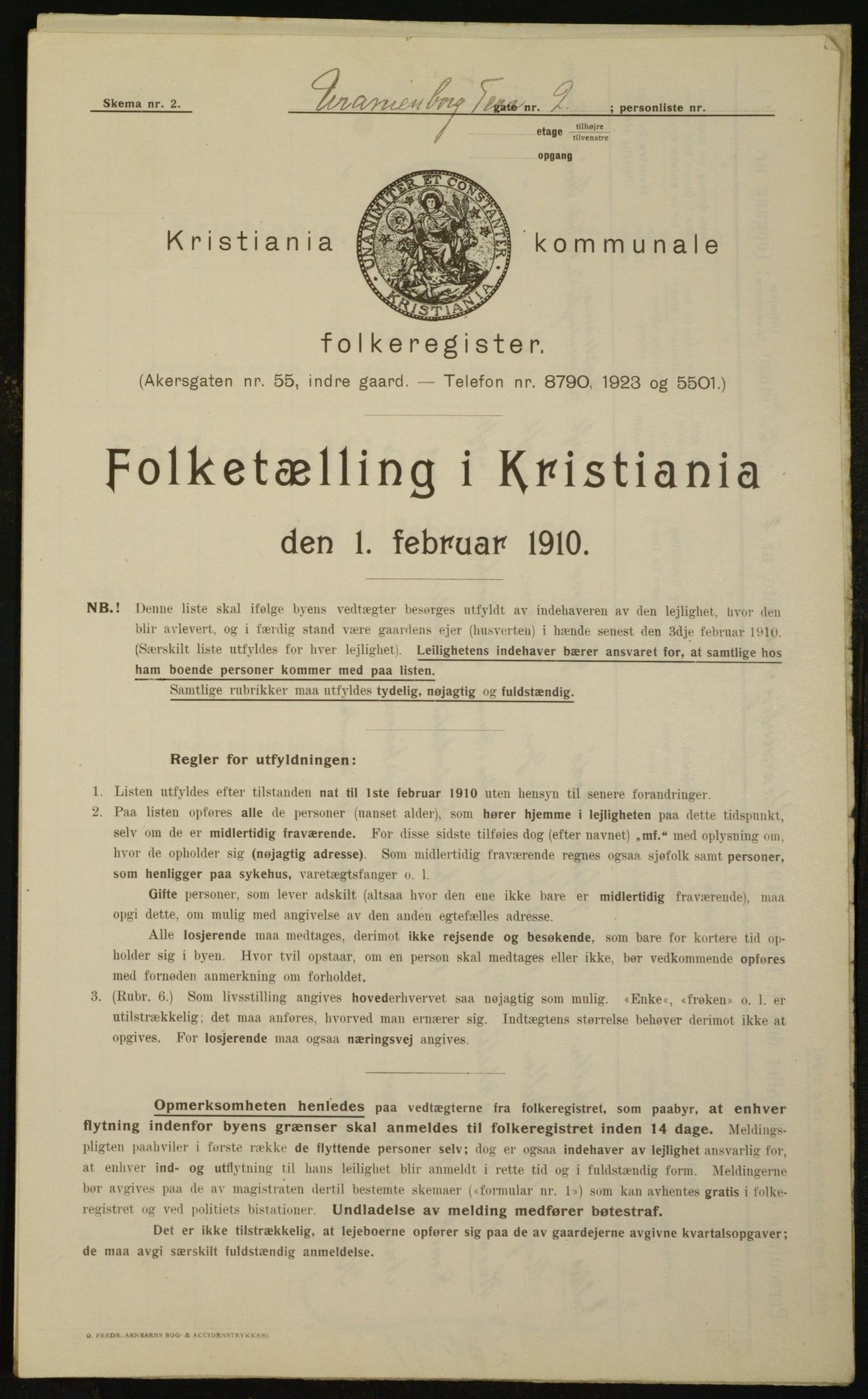 OBA, Municipal Census 1910 for Kristiania, 1910, p. 113949