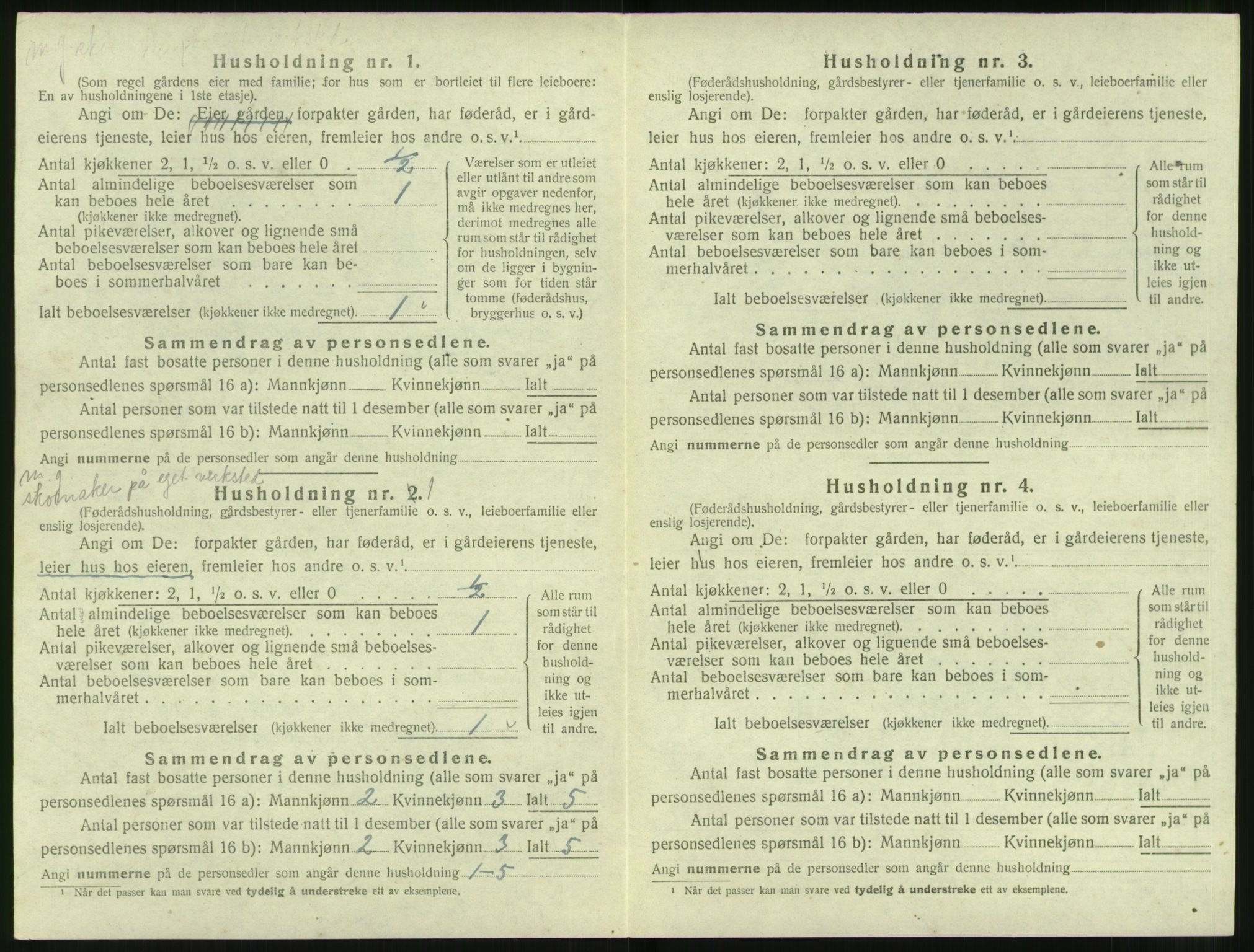 SAT, 1920 census for Hareid, 1920, p. 662