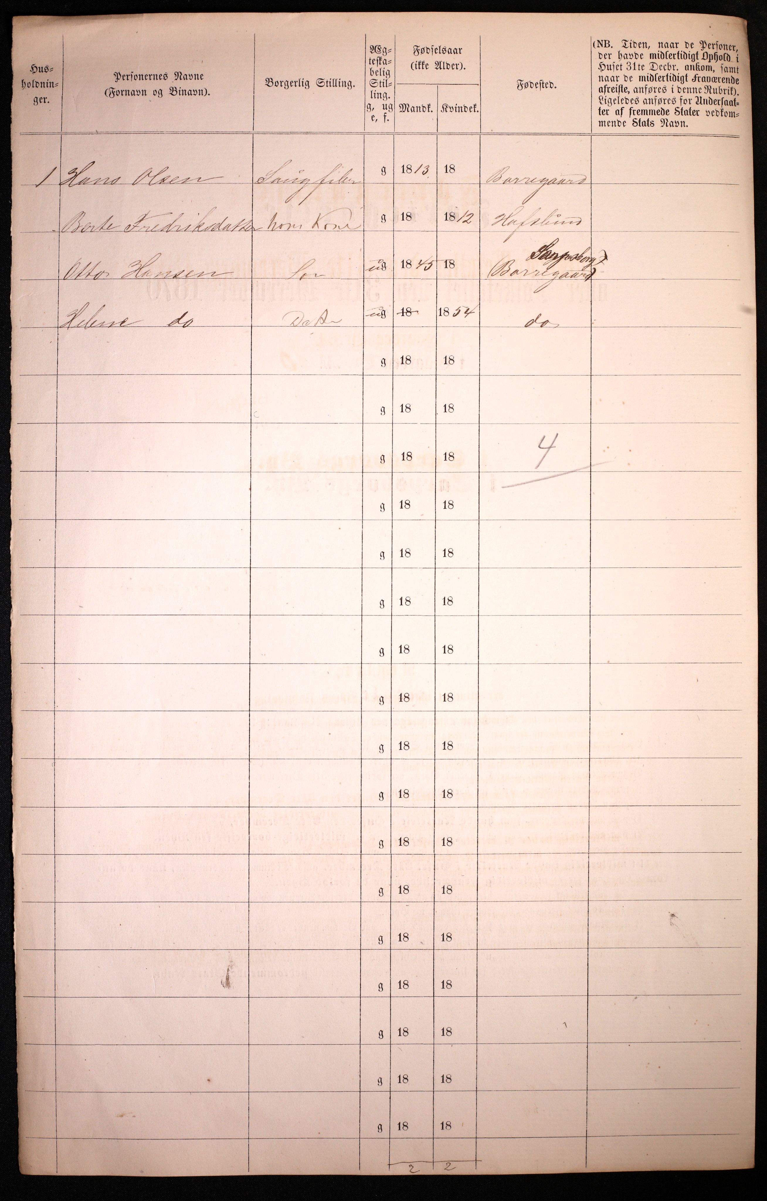 RA, 1870 census for 0102 Sarpsborg, 1870, p. 448