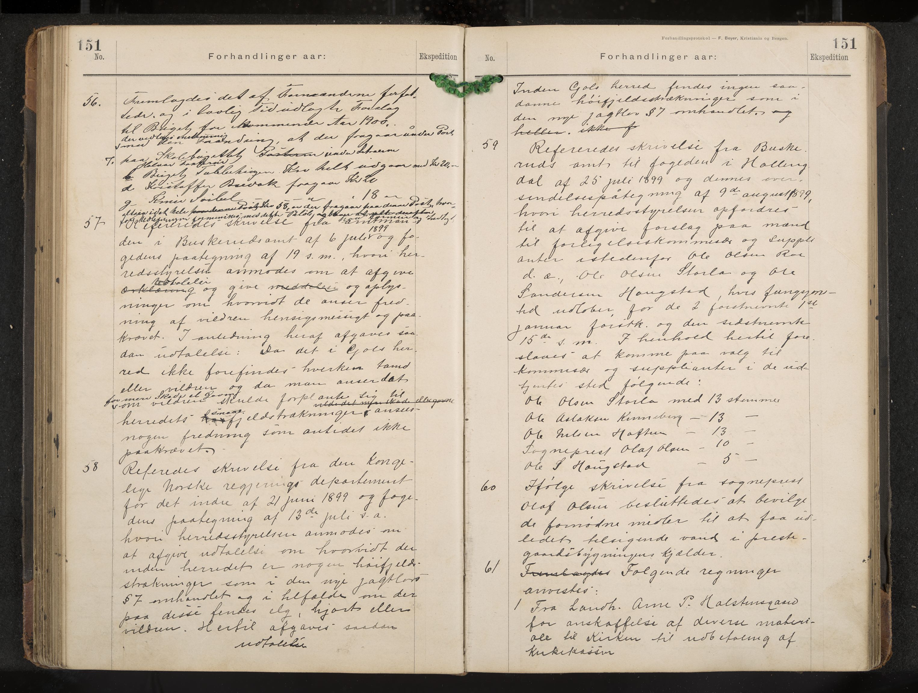 Gol formannskap og sentraladministrasjon, IKAK/0617021-1/A/Aa/L0003: Møtebok, 1892-1905, p. 151