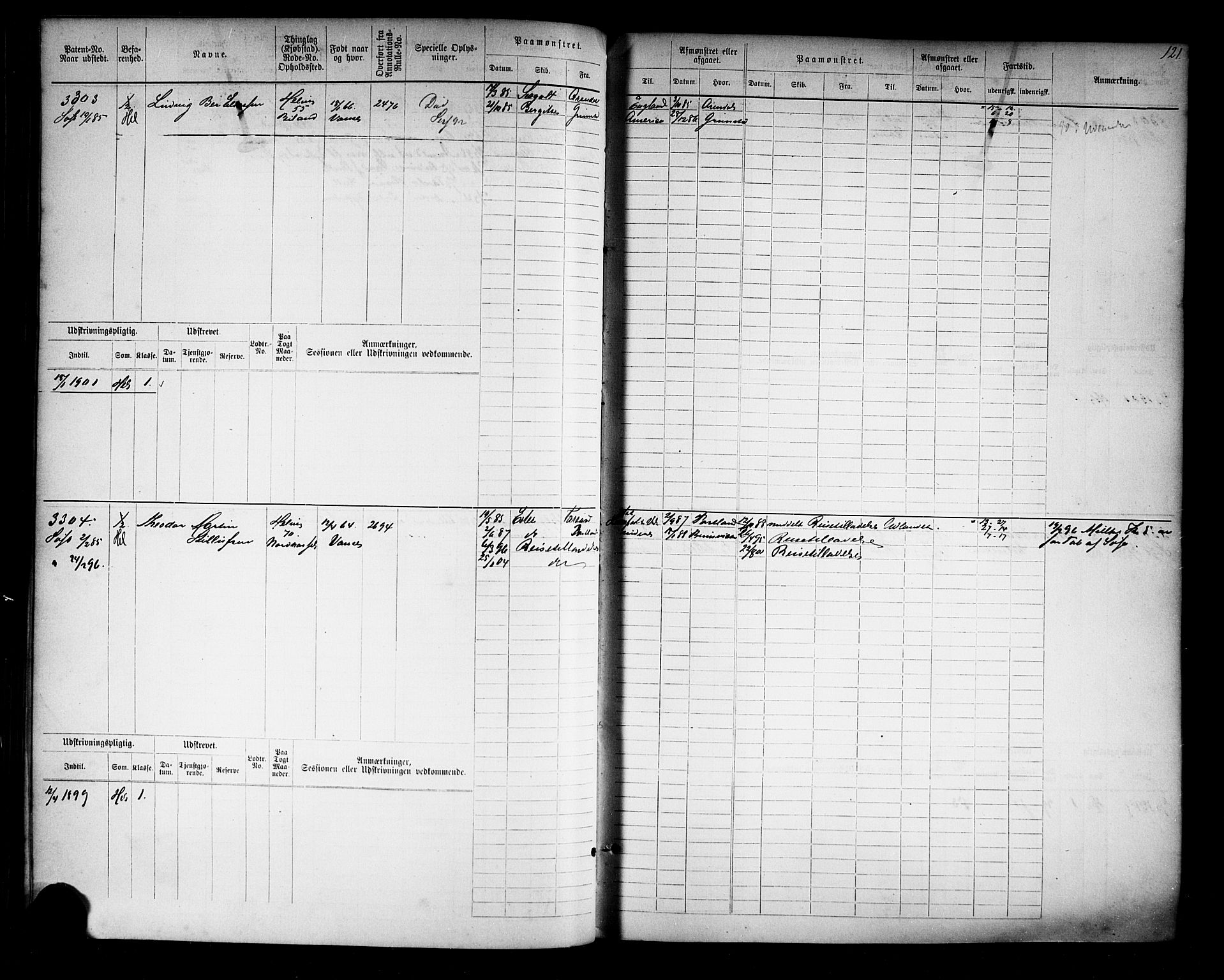 Farsund mønstringskrets, SAK/2031-0017/F/Fb/L0019: Hovedrulle nr 3067-3832, Z-11, 1882-1922, p. 124