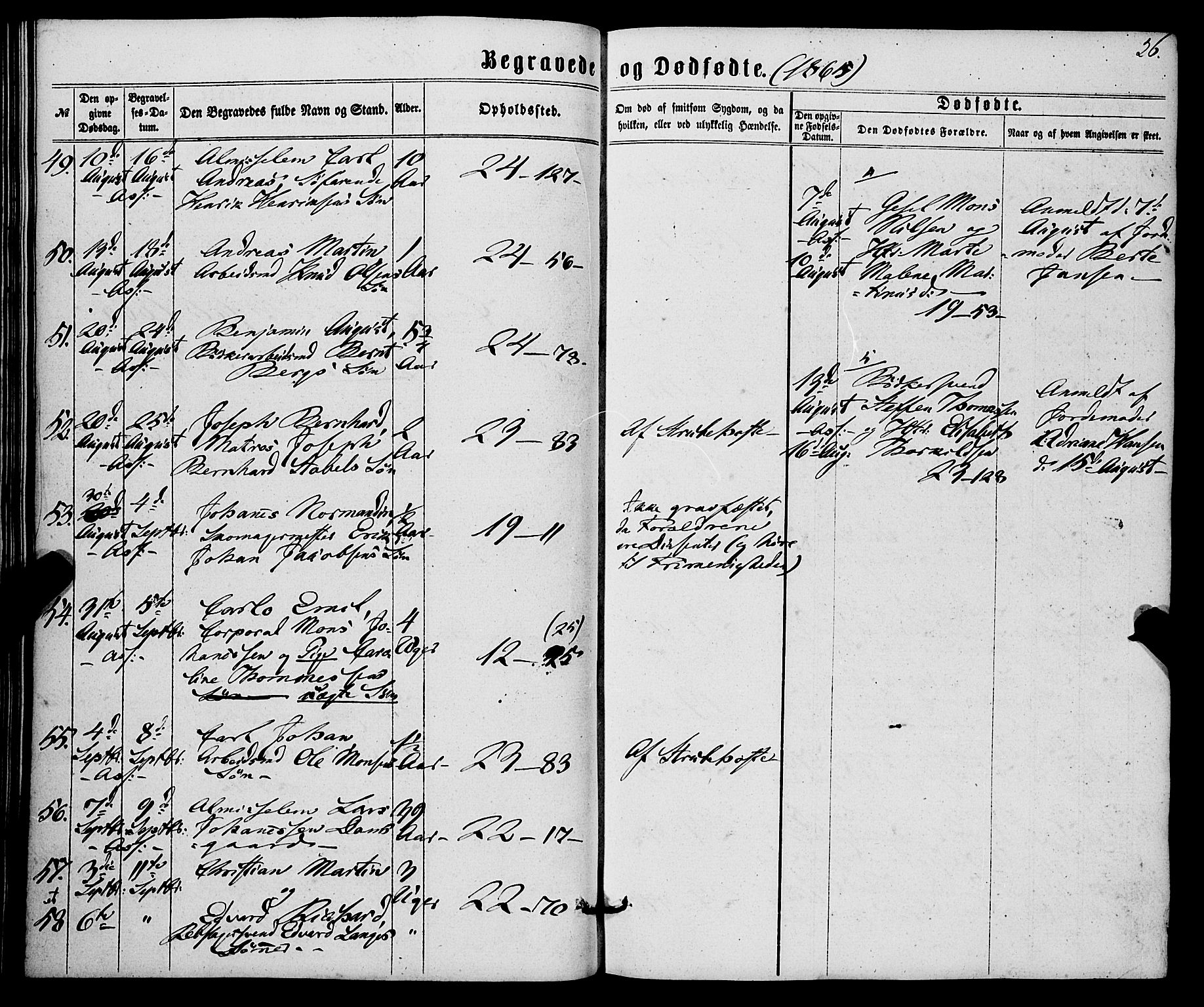 Korskirken sokneprestembete, AV/SAB-A-76101/H/Haa/L0045: Parish register (official) no. E 3, 1863-1875, p. 26