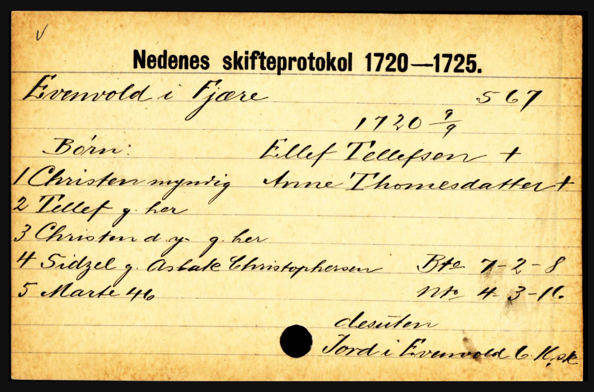 Nedenes sorenskriveri før 1824, AV/SAK-1221-0007/H, p. 6461