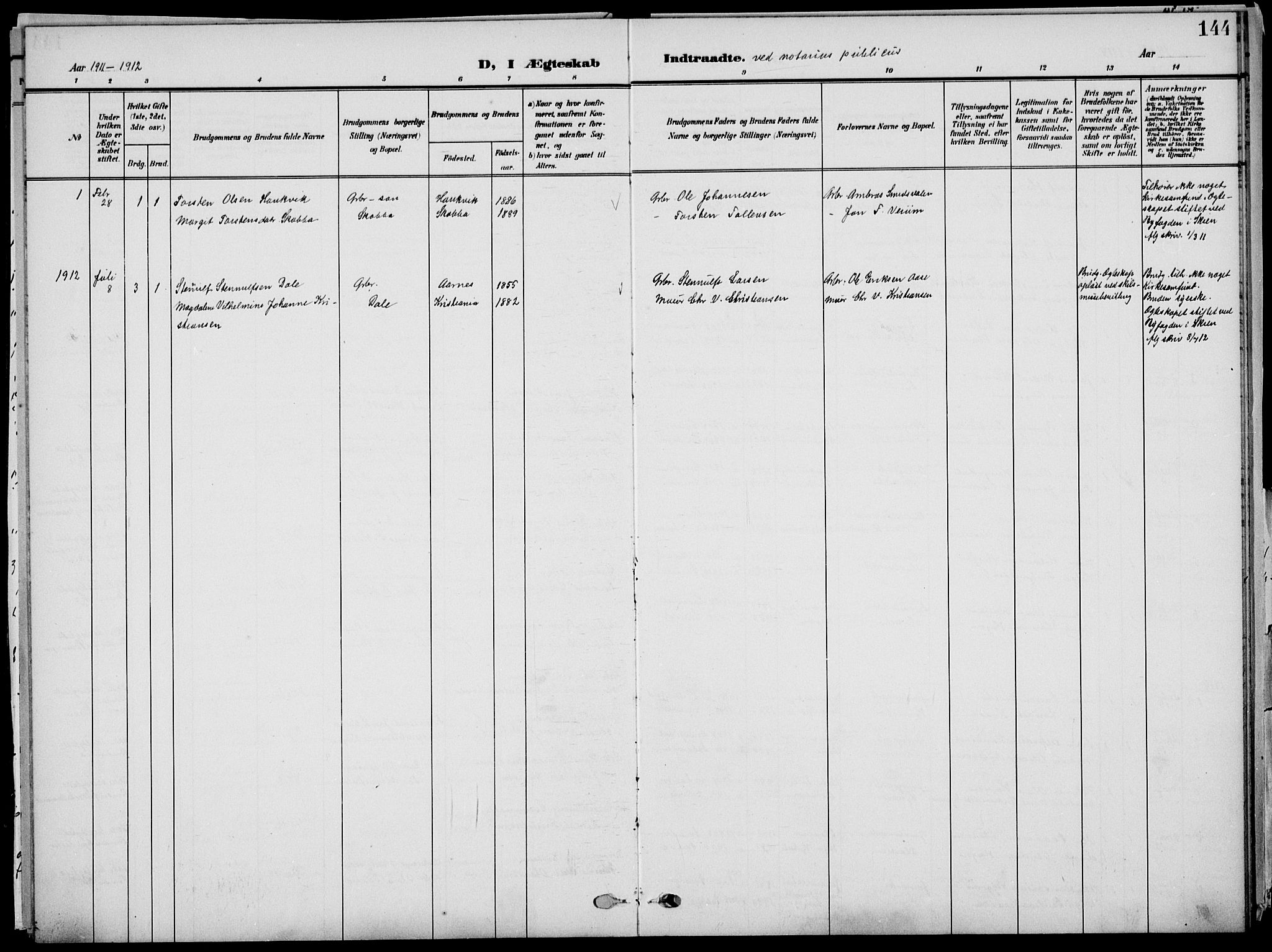 Sauherad kirkebøker, SAKO/A-298/G/Ga/L0004a: Parish register (copy) no. I 4a, 1906-1934, p. 144