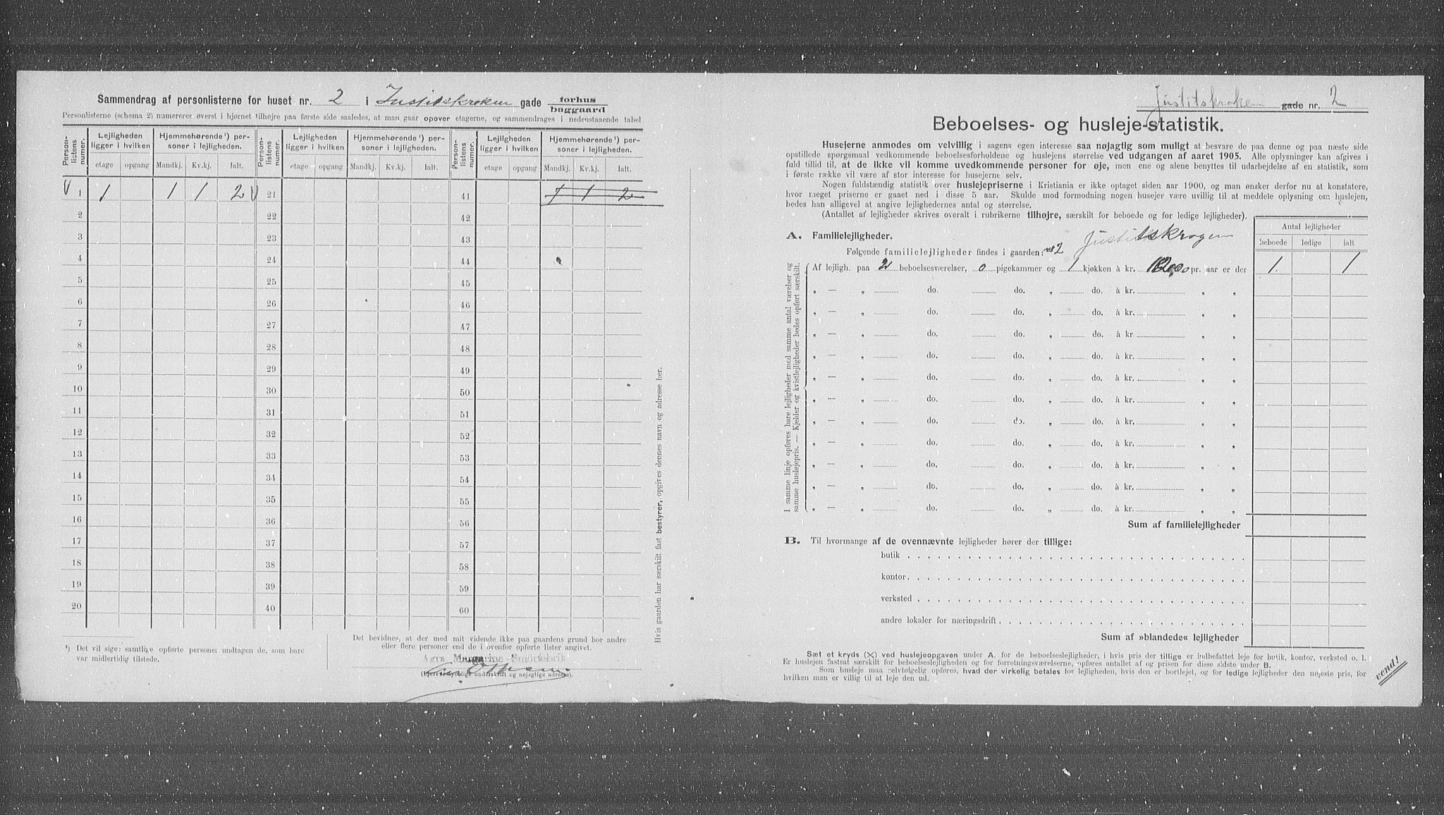 OBA, Municipal Census 1905 for Kristiania, 1905, p. 25026
