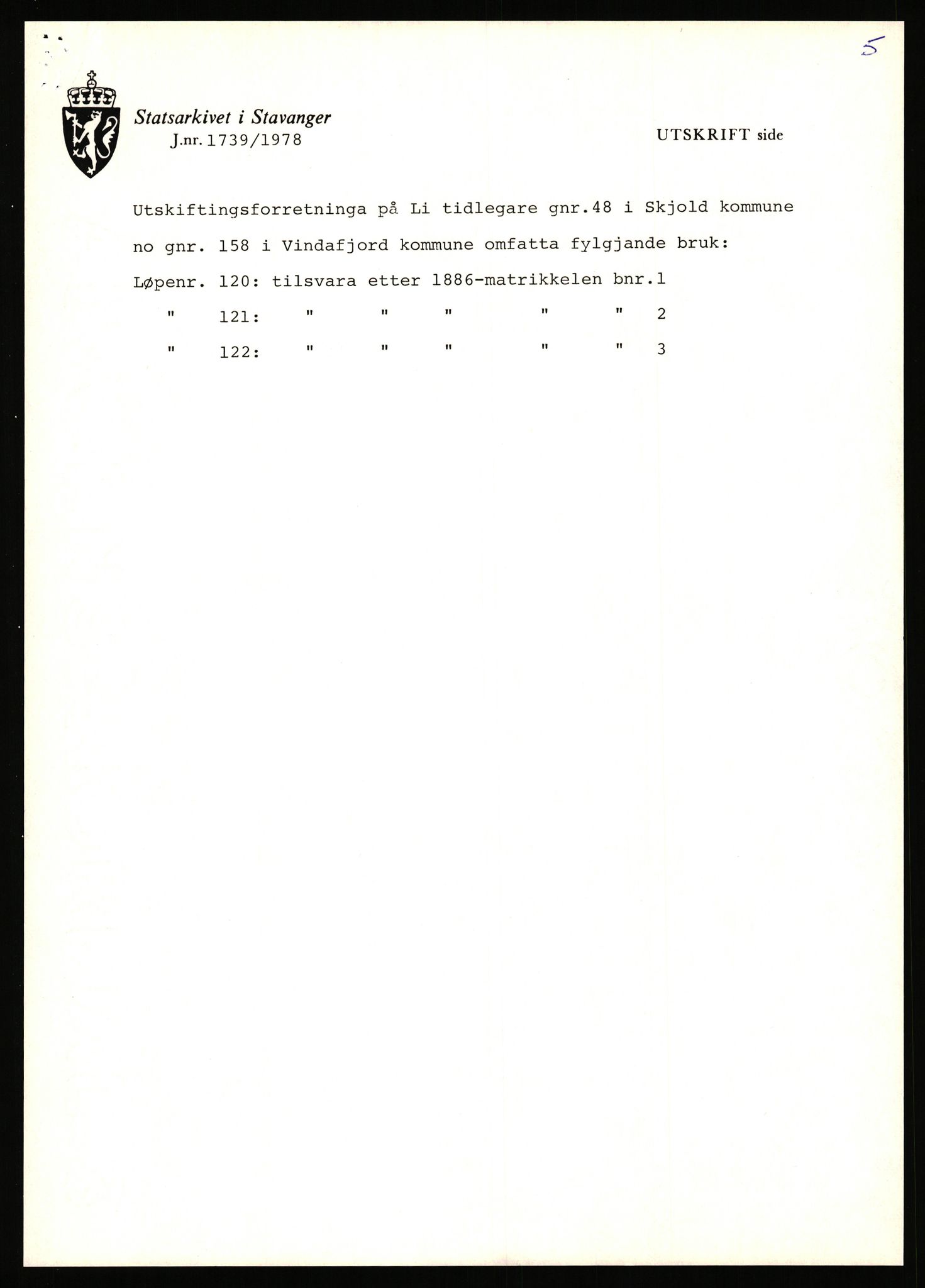 Statsarkivet i Stavanger, AV/SAST-A-101971/03/Y/Yj/L0053: Avskrifter sortert etter gårdsnavn: Leigvam - Liland, 1750-1930, p. 264