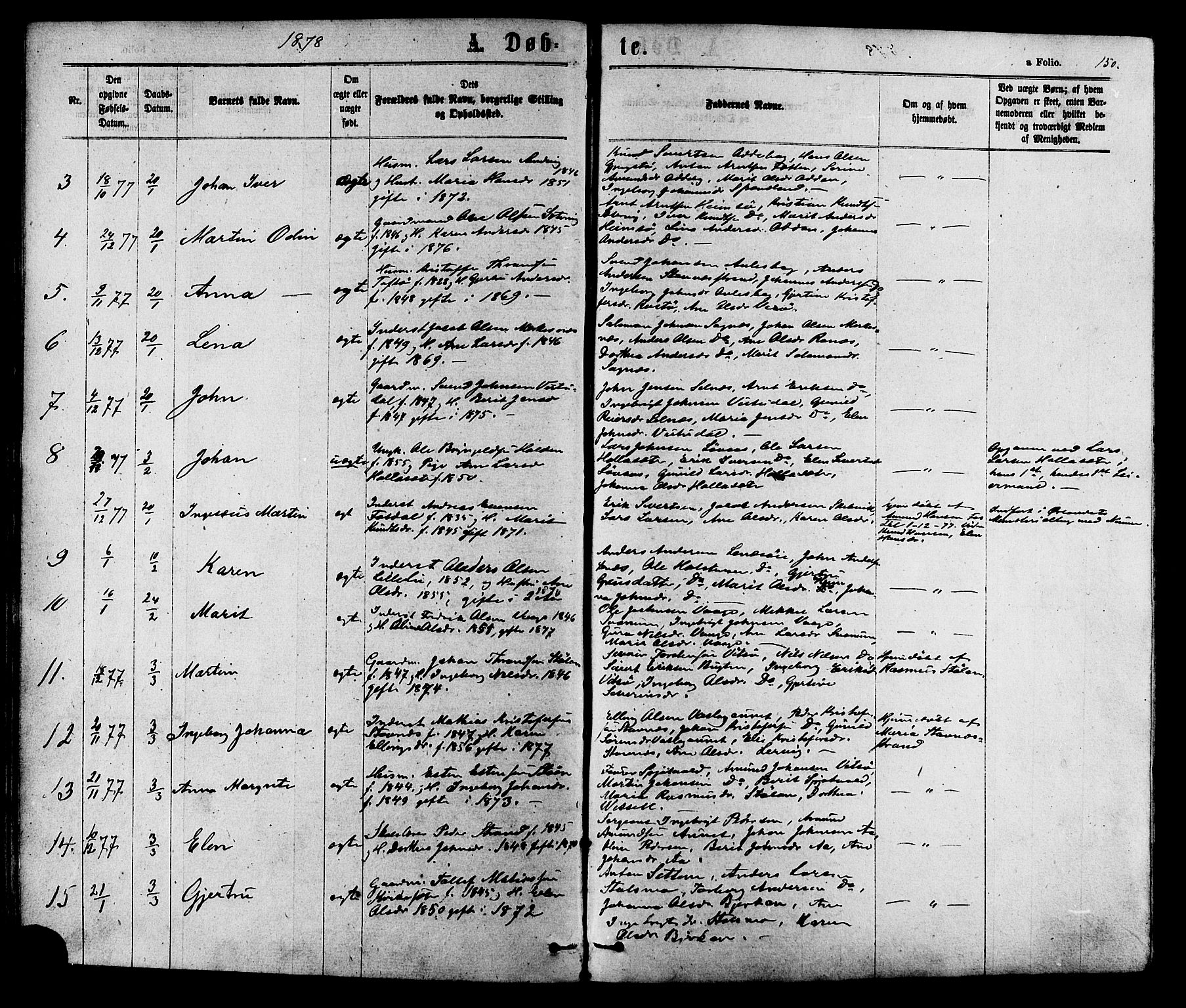 Ministerialprotokoller, klokkerbøker og fødselsregistre - Sør-Trøndelag, SAT/A-1456/630/L0495: Parish register (official) no. 630A08, 1868-1878, p. 150