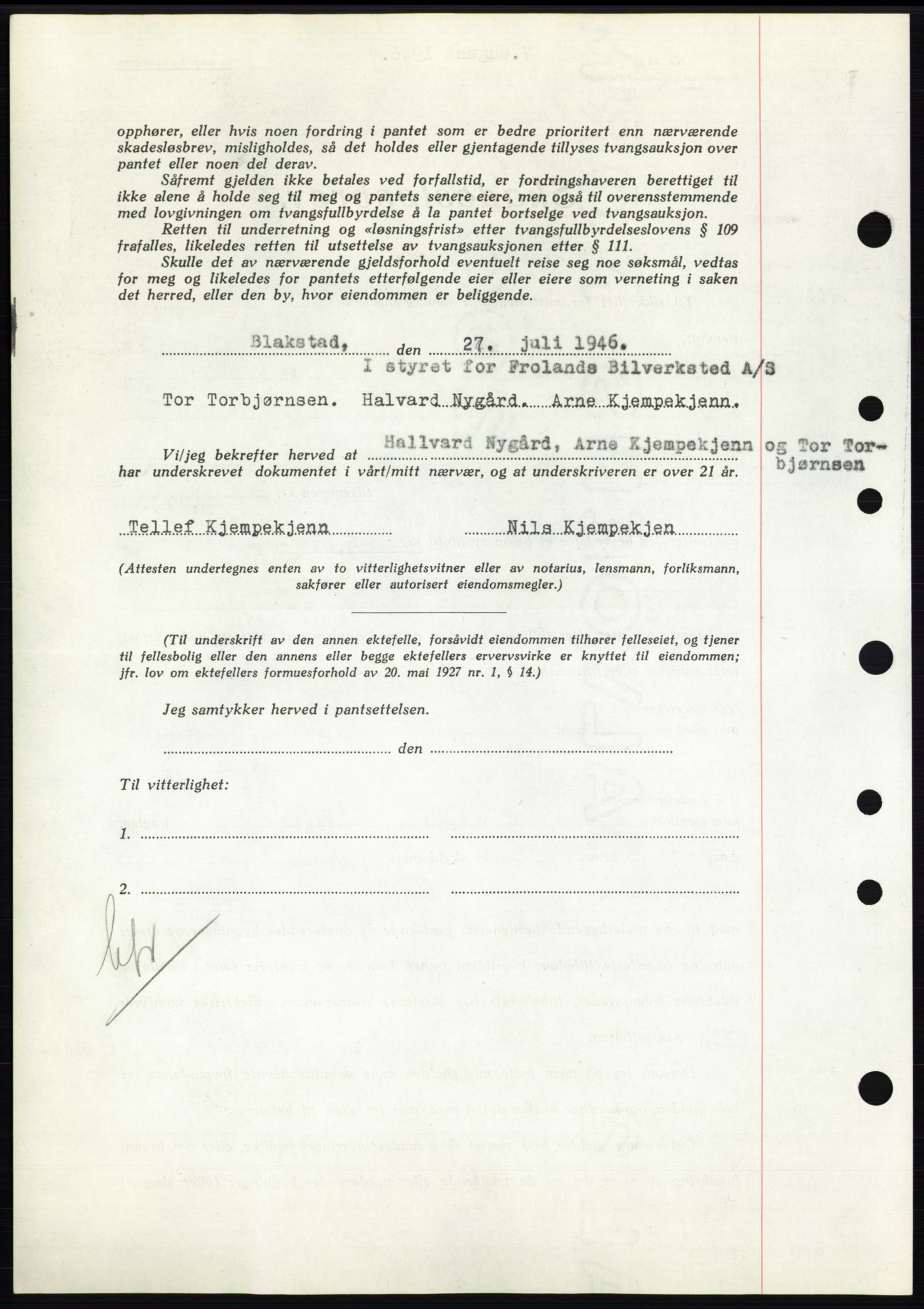 Nedenes sorenskriveri, SAK/1221-0006/G/Gb/Gbb/L0003: Mortgage book no. B3b, 1946-1946, Diary no: : 888/1946