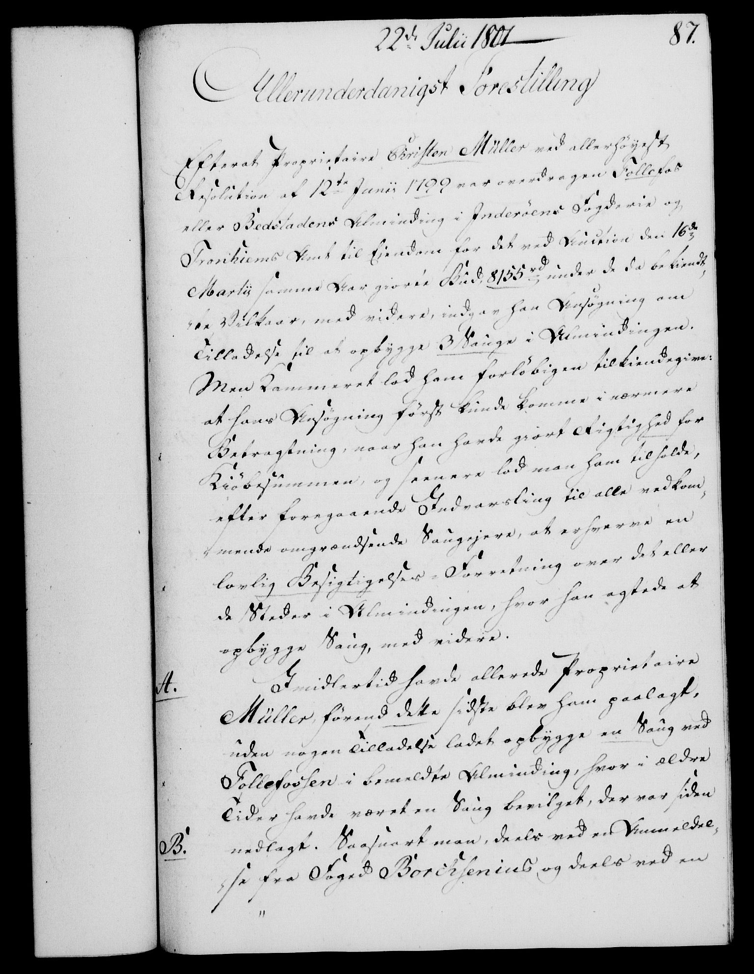 Rentekammeret, Kammerkanselliet, AV/RA-EA-3111/G/Gf/Gfa/L0083: Norsk relasjons- og resolusjonsprotokoll (merket RK 52.83), 1801, p. 500