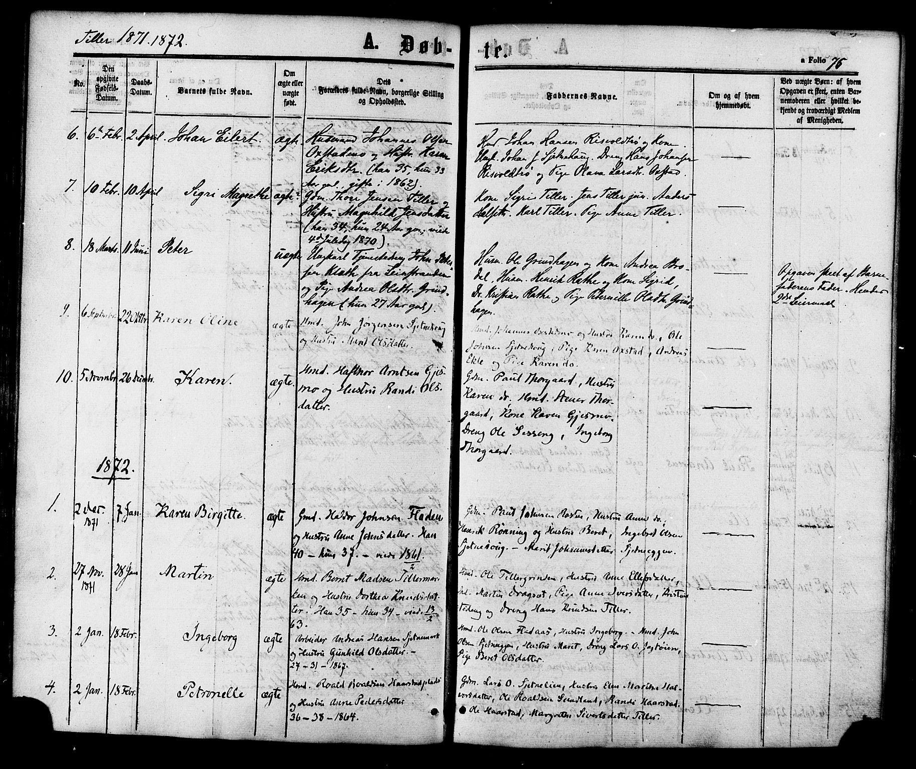 Ministerialprotokoller, klokkerbøker og fødselsregistre - Sør-Trøndelag, AV/SAT-A-1456/618/L0443: Parish register (official) no. 618A06 /2, 1863-1879, p. 76