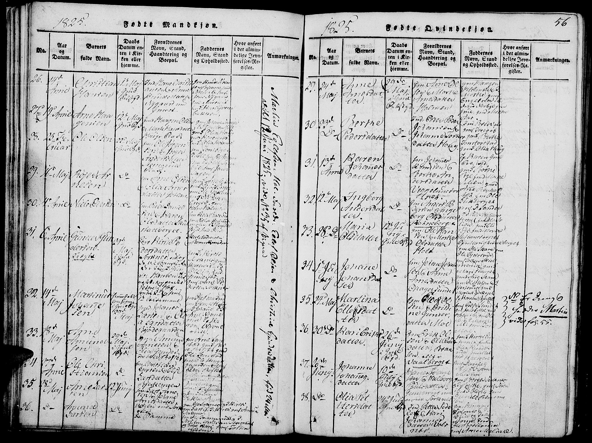 Grue prestekontor, AV/SAH-PREST-036/H/Ha/Hab/L0002: Parish register (copy) no. 2, 1815-1841, p. 56