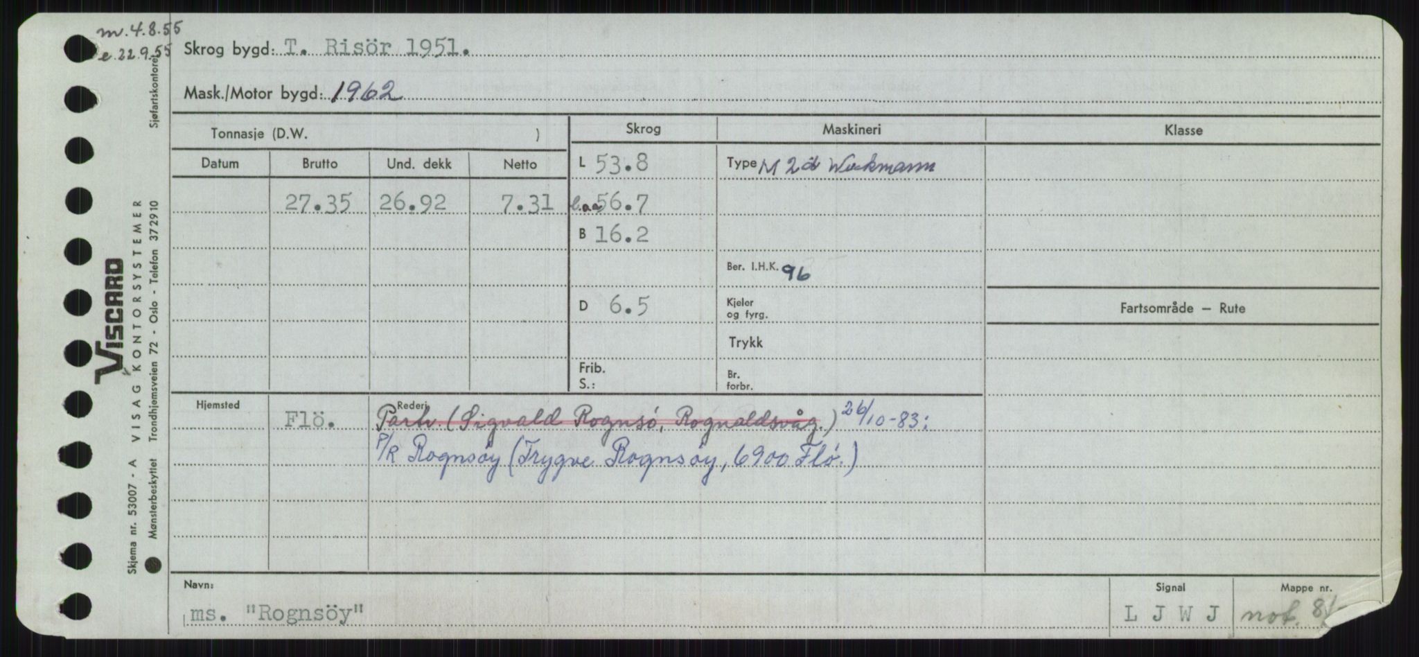 Sjøfartsdirektoratet med forløpere, Skipsmålingen, RA/S-1627/H/Ha/L0004/0002: Fartøy, Mas-R / Fartøy, Odin-R, p. 787