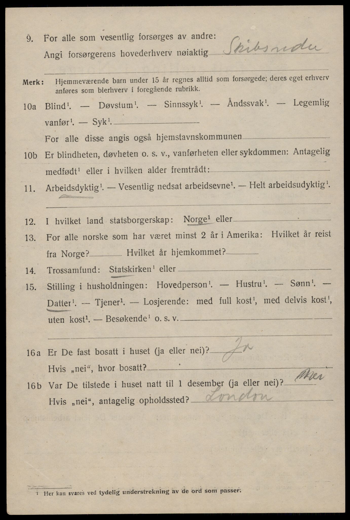 SAST, 1920 census for Stavanger, 1920, p. 70045