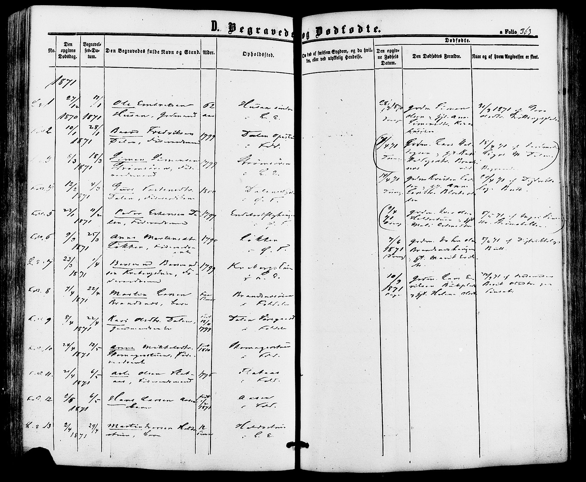 Alvdal prestekontor, SAH/PREST-060/H/Ha/Haa/L0001: Parish register (official) no. 1, 1863-1882, p. 363