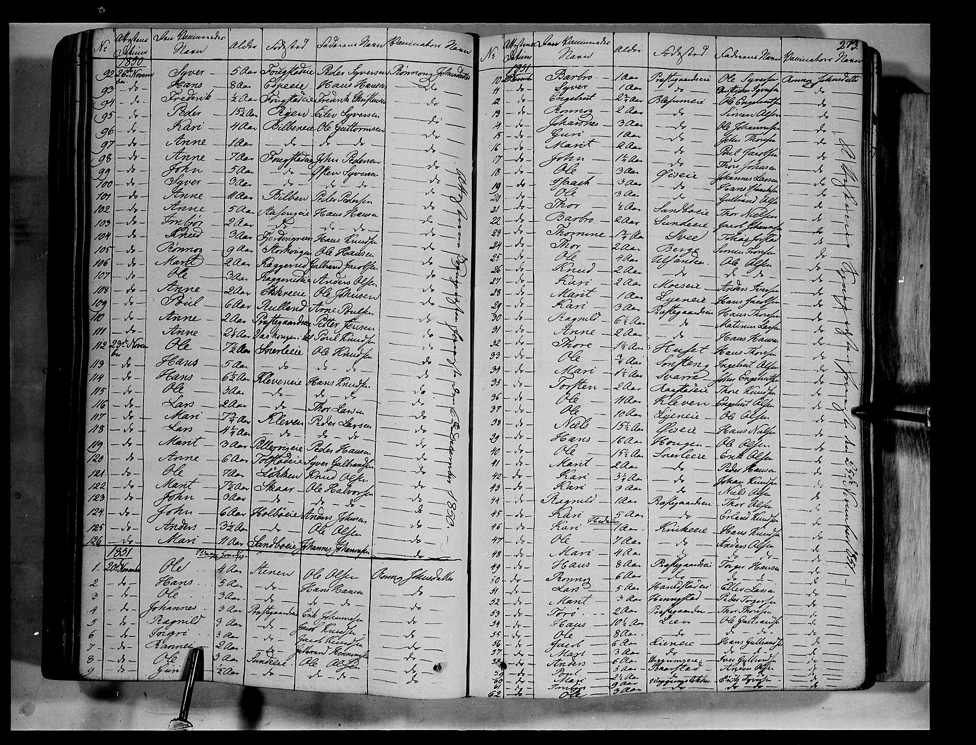 Vågå prestekontor, AV/SAH-PREST-076/H/Ha/Haa/L0005: Parish register (official) no. 5 /1, 1842-1856, p. 273