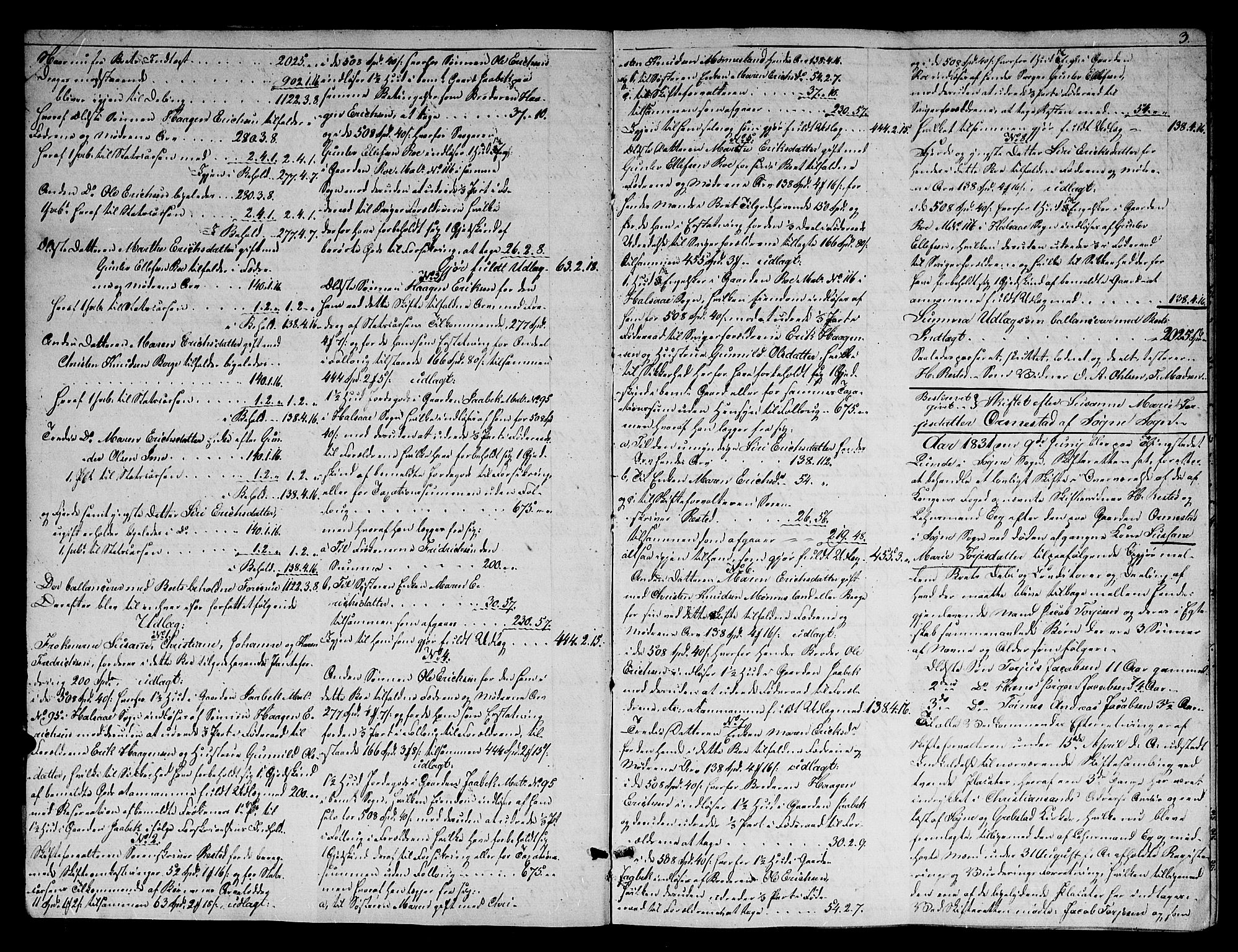 Mandal sorenskriveri, SAK/1221-0005/001/H/Hc/L0043: Skifteprotokoll med register, nr 17, 1830-1834, p. 2b-3a