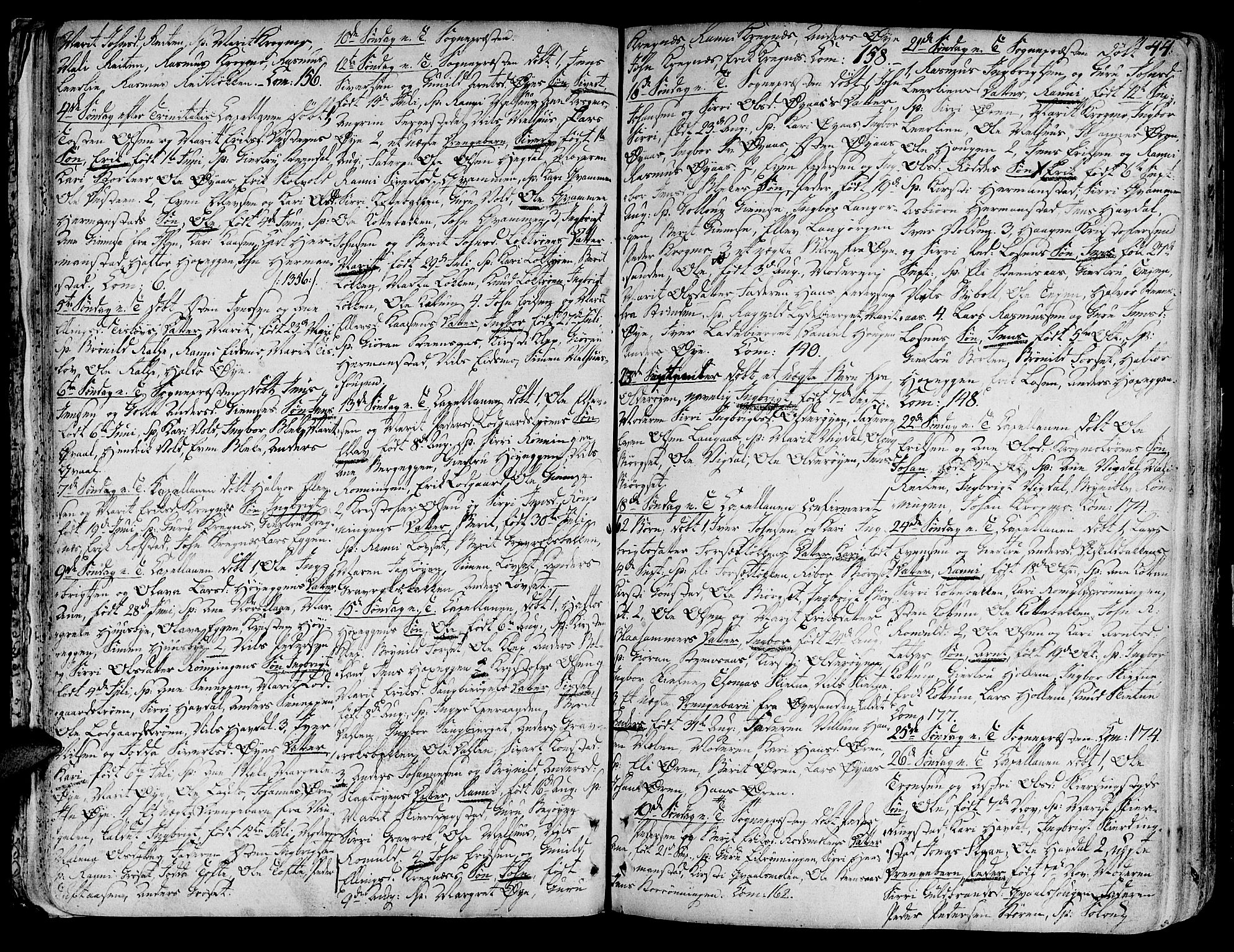 Ministerialprotokoller, klokkerbøker og fødselsregistre - Sør-Trøndelag, SAT/A-1456/691/L1061: Parish register (official) no. 691A02 /1, 1768-1815, p. 44