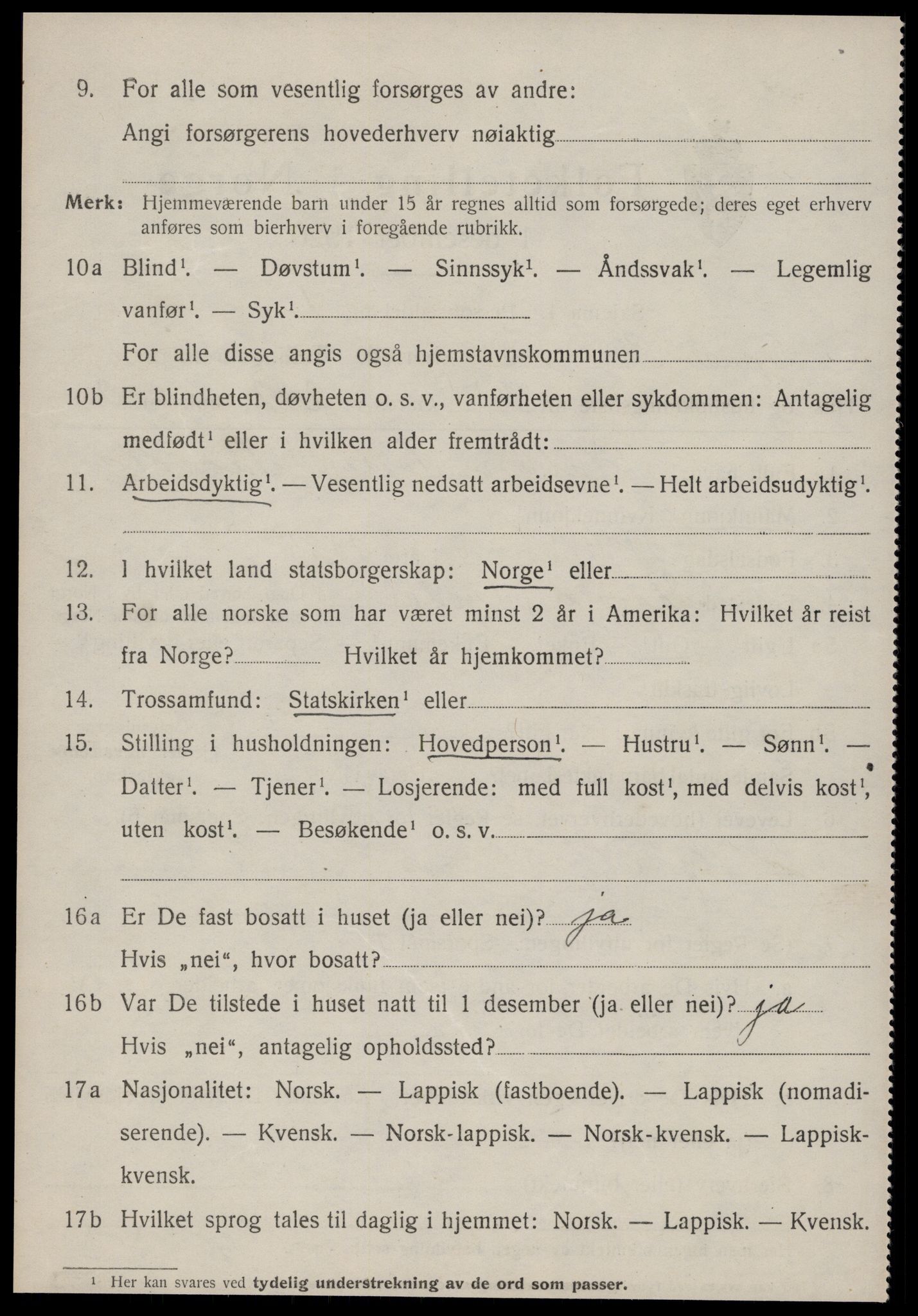 SAT, 1920 census for Oppdal, 1920, p. 2648