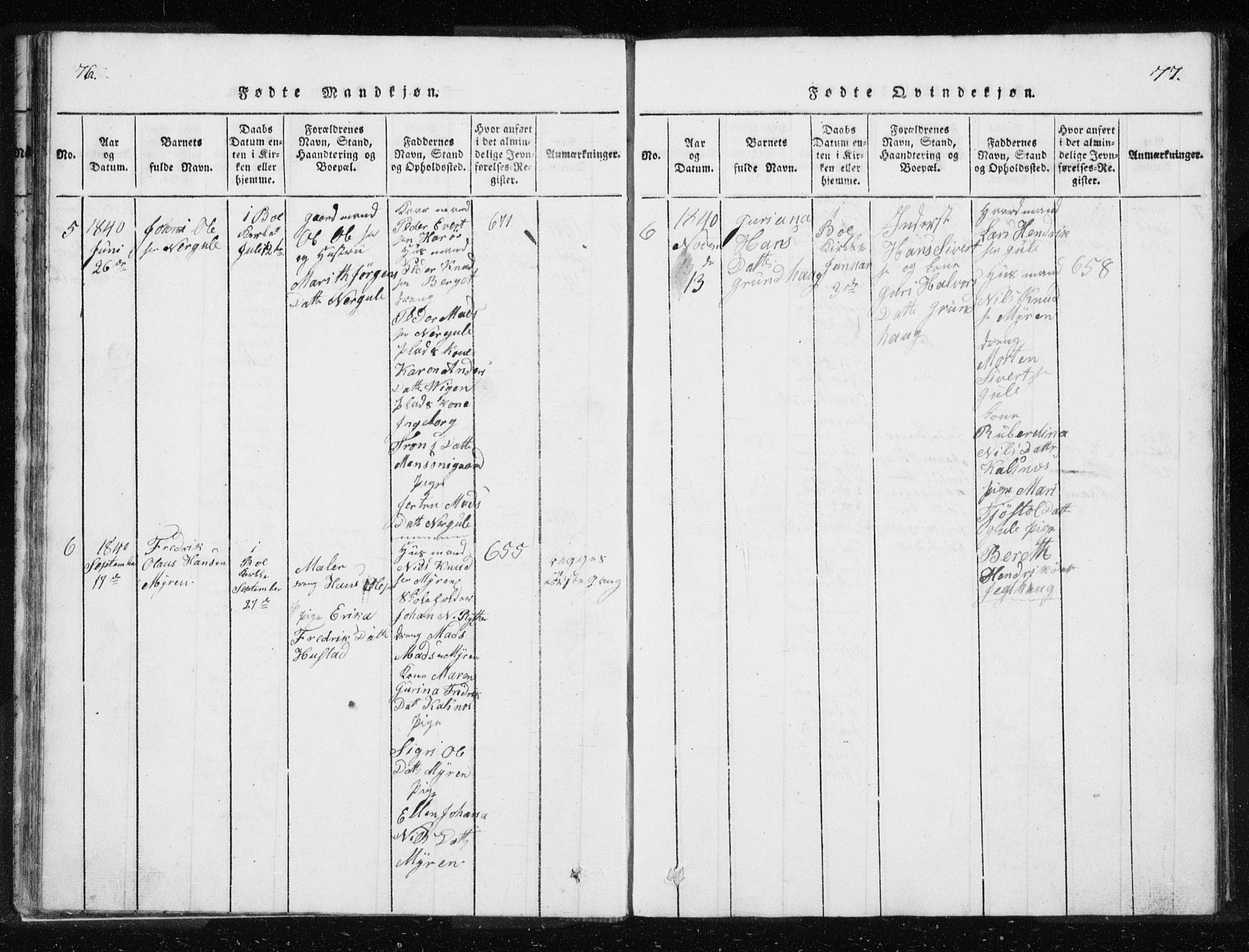 Ministerialprotokoller, klokkerbøker og fødselsregistre - Møre og Romsdal, AV/SAT-A-1454/566/L0772: Parish register (copy) no. 566C01, 1818-1845, p. 76-77