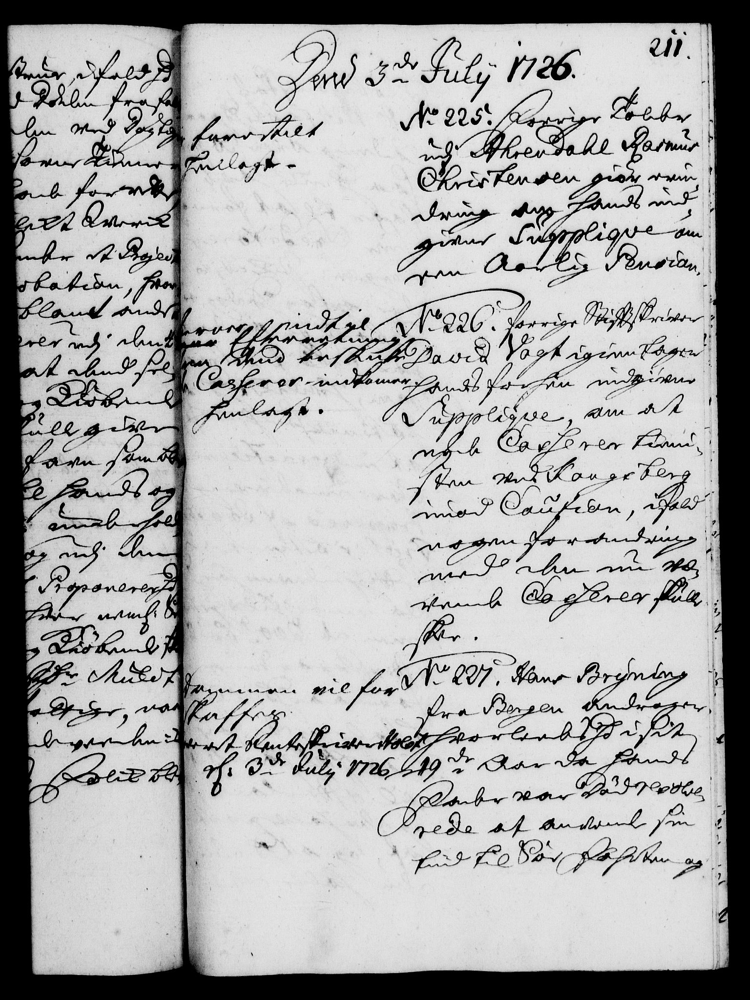 Rentekammeret, Kammerkanselliet, RA/EA-3111/G/Gh/Gha/L0008: Norsk ekstraktmemorialprotokoll (merket RK 53.53), 1725-1726, p. 211