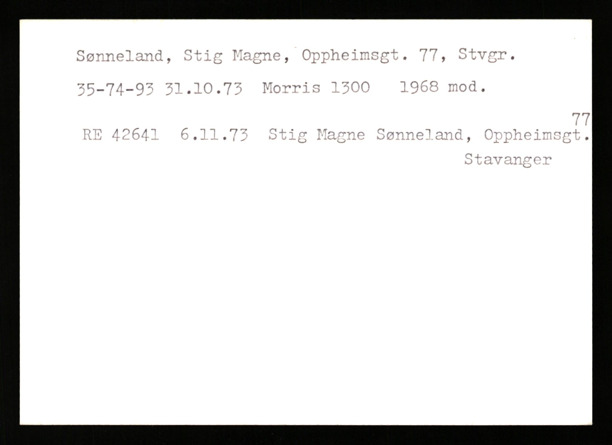 Stavanger trafikkstasjon, AV/SAST-A-101942/0/G/L0011: Registreringsnummer: 240000 - 363477, 1930-1971, p. 3197