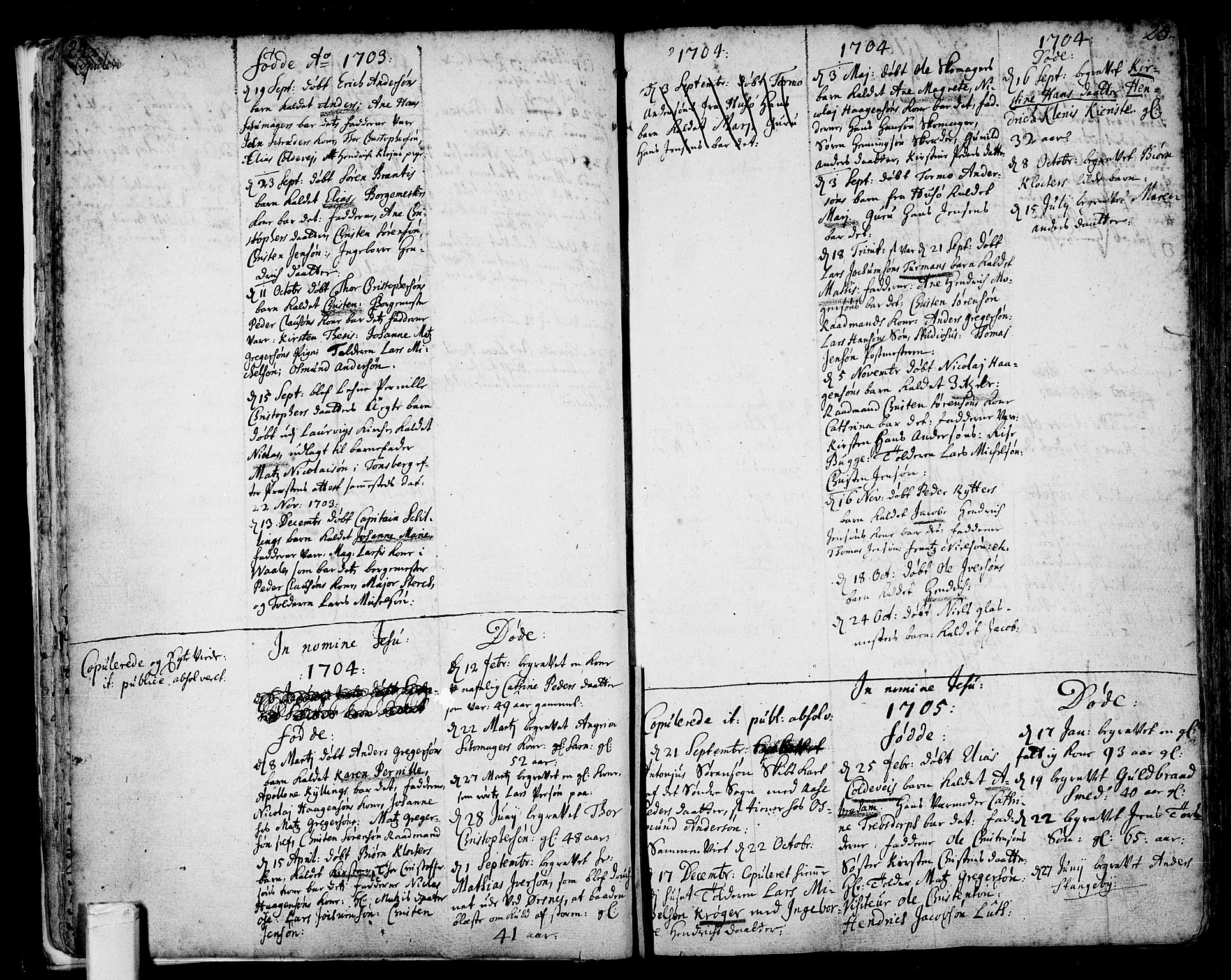 Tønsberg kirkebøker, AV/SAKO-A-330/F/Fb/L0001: Parish register (official) no. II 1, 1690-1796, p. 24-25
