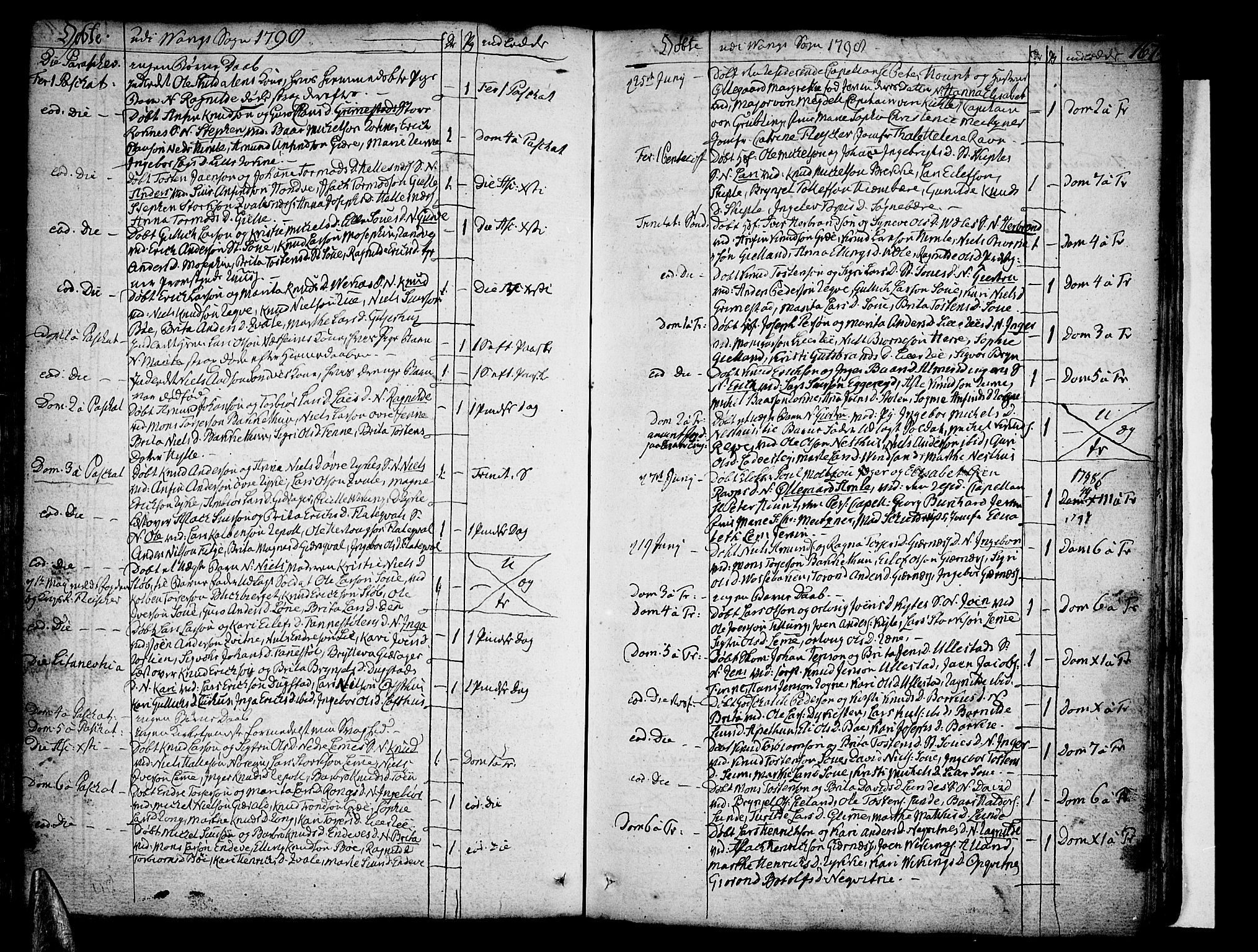 Voss sokneprestembete, SAB/A-79001/H/Haa: Parish register (official) no. A 9, 1780-1810, p. 167