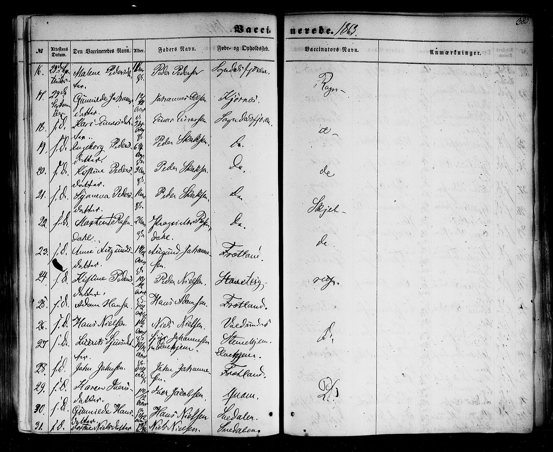 Sogndal sokneprestembete, AV/SAB-A-81301/H/Haa/Haaa/L0013: Parish register (official) no. A 13, 1859-1877, p. 385