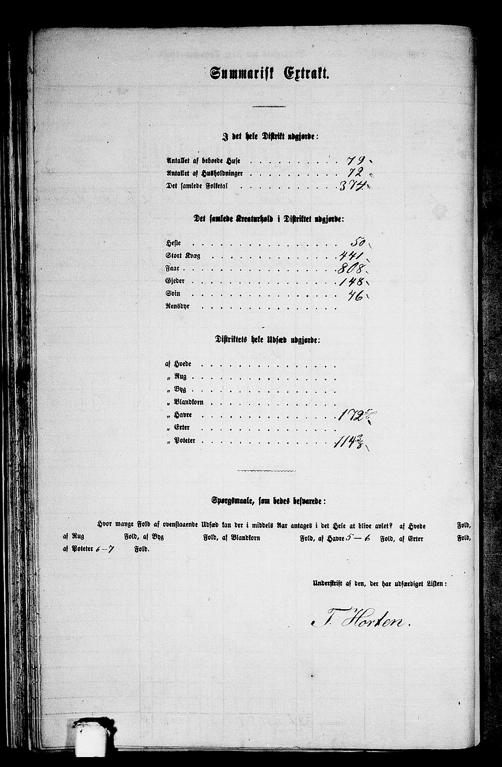 RA, 1865 census for Ytre Holmedal, 1865, p. 42