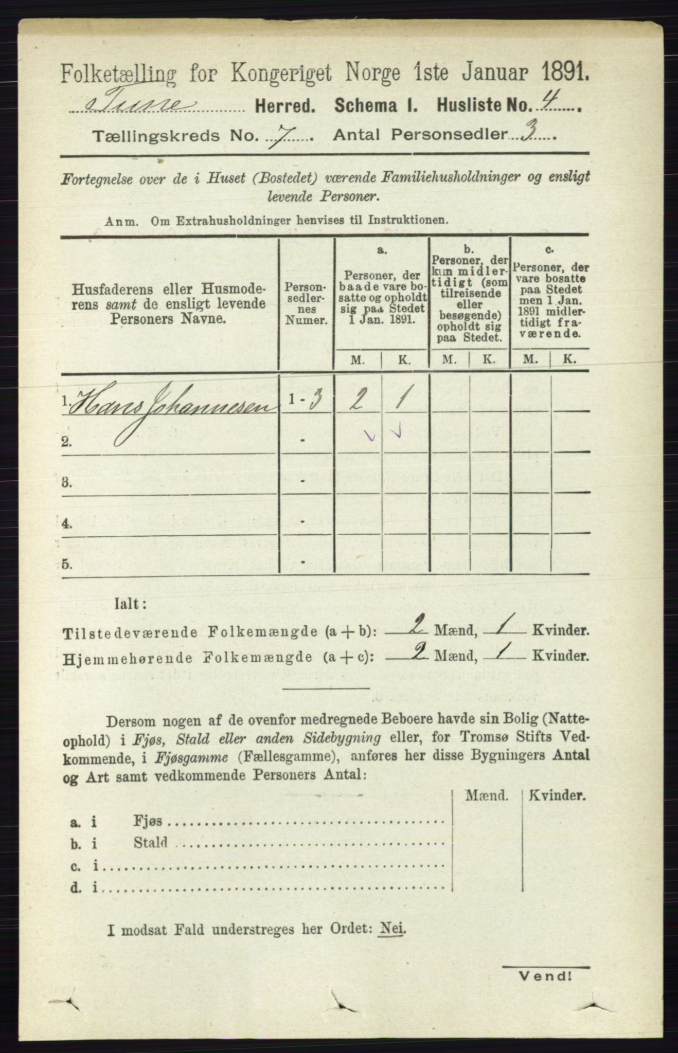 RA, 1891 census for 0130 Tune, 1891, p. 5051