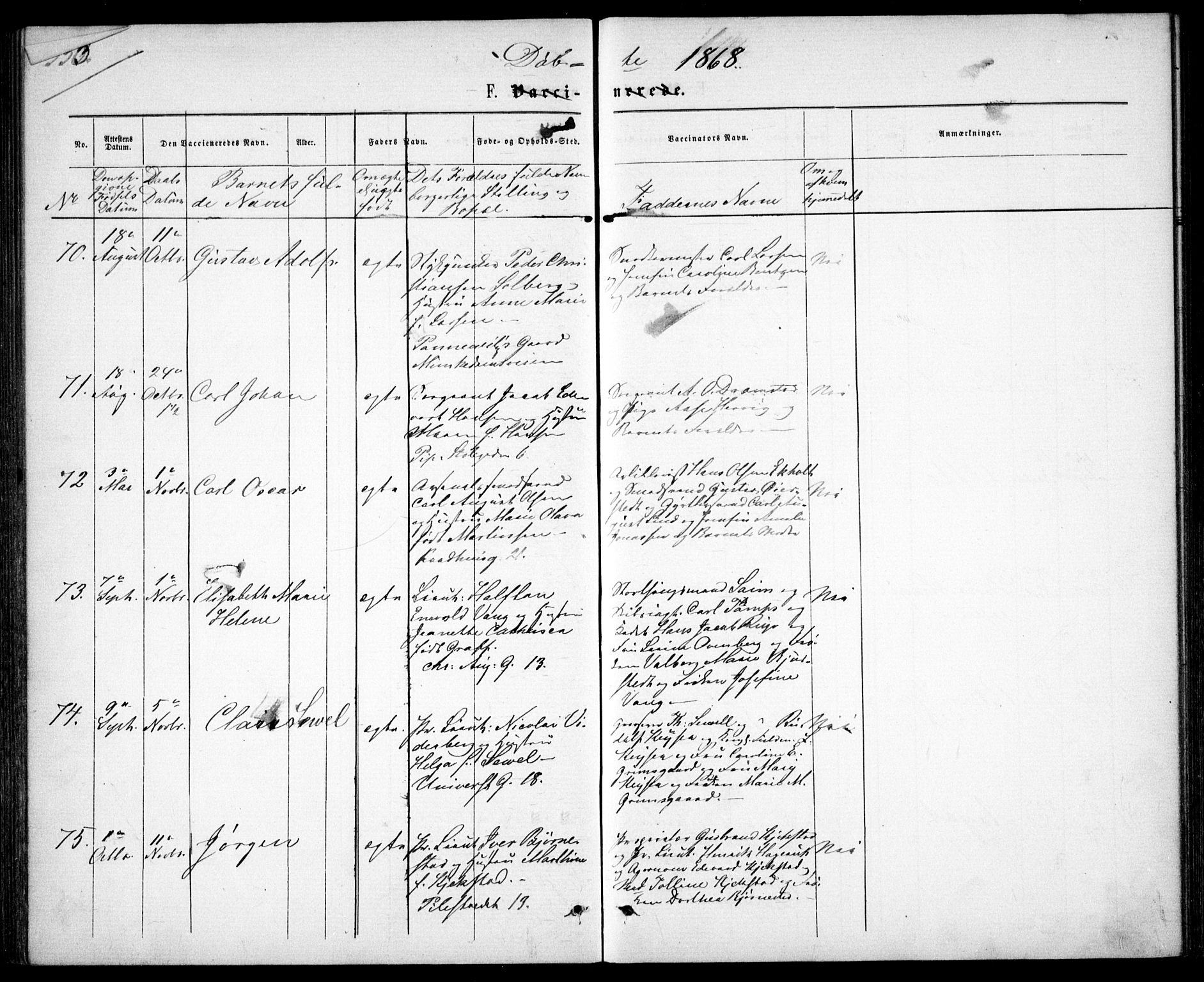 Garnisonsmenigheten Kirkebøker, AV/SAO-A-10846/G/Ga/L0006: Parish register (copy) no. 6, 1860-1880, p. 333