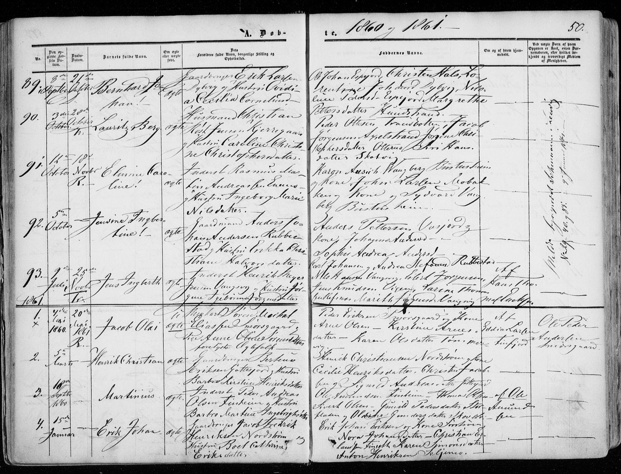 Tranøy sokneprestkontor, SATØ/S-1313/I/Ia/Iaa/L0007kirke: Parish register (official) no. 7, 1856-1866, p. 50