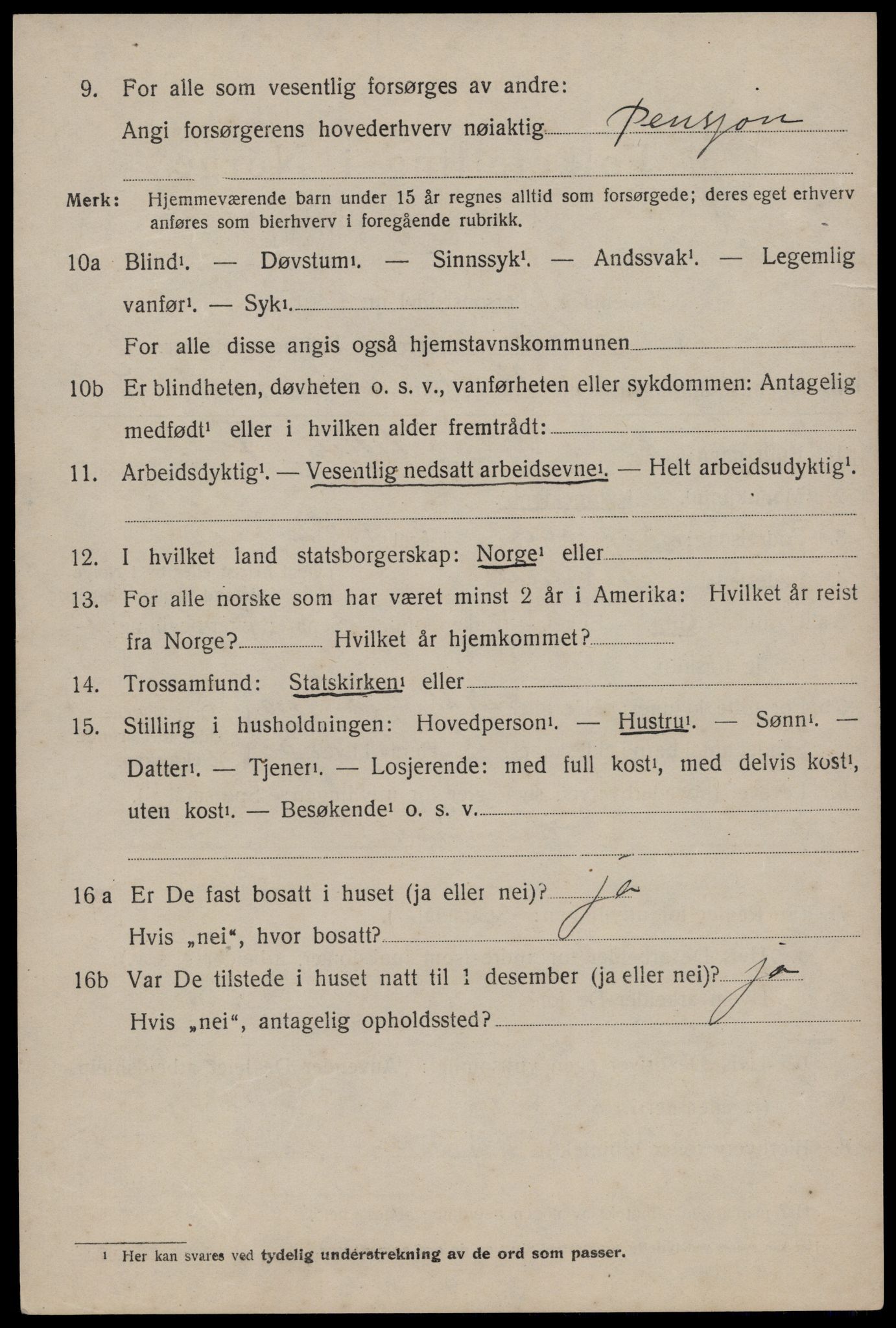 SAKO, 1920 census for Nissedal, 1920, p. 1816