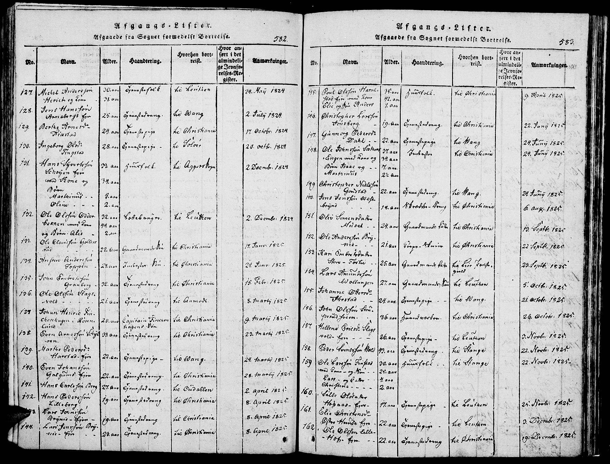 Romedal prestekontor, SAH/PREST-004/K/L0002: Parish register (official) no. 2, 1814-1828, p. 582-583