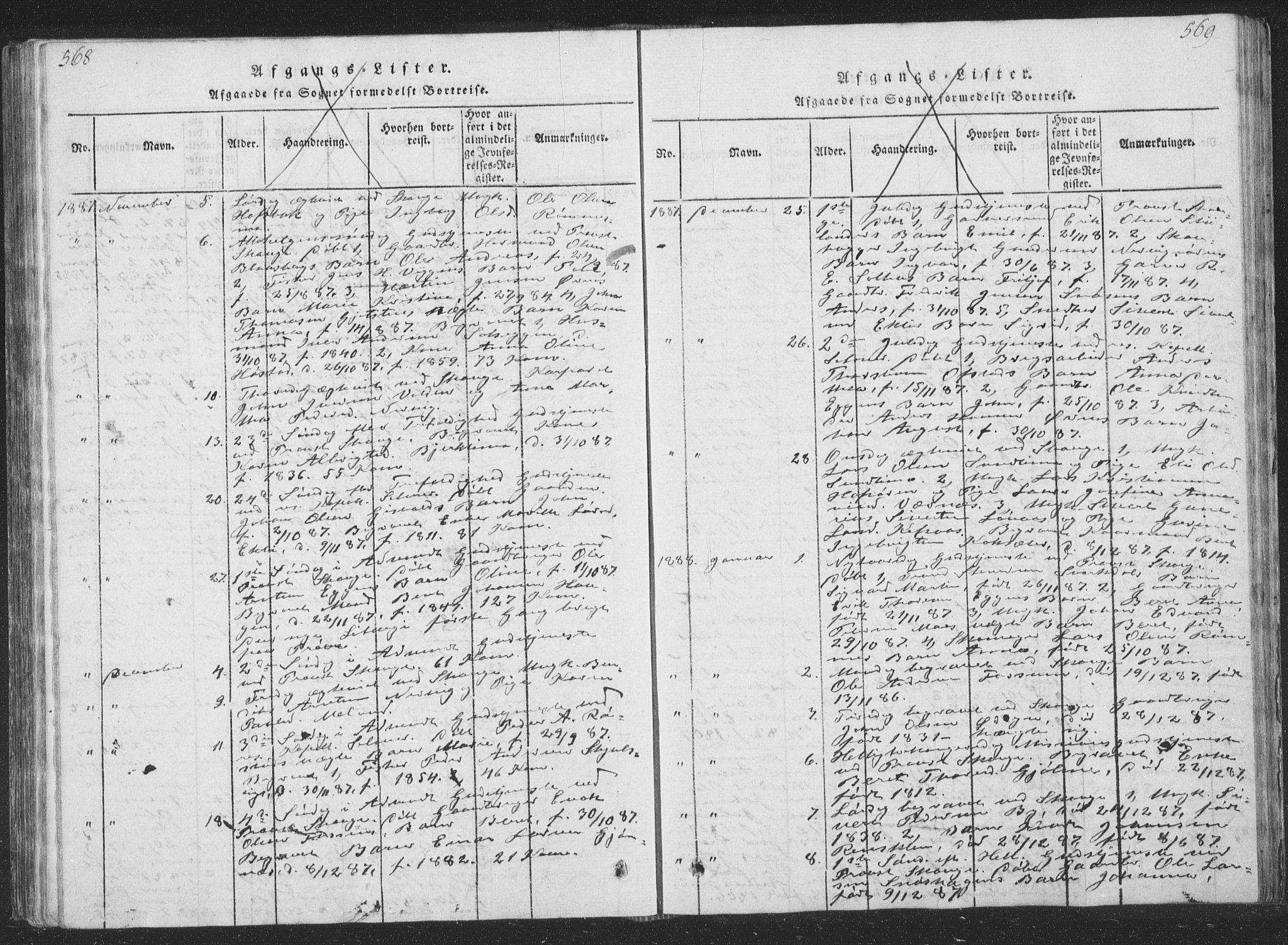 Ministerialprotokoller, klokkerbøker og fødselsregistre - Sør-Trøndelag, SAT/A-1456/668/L0816: Parish register (copy) no. 668C05, 1816-1893, p. 568-569