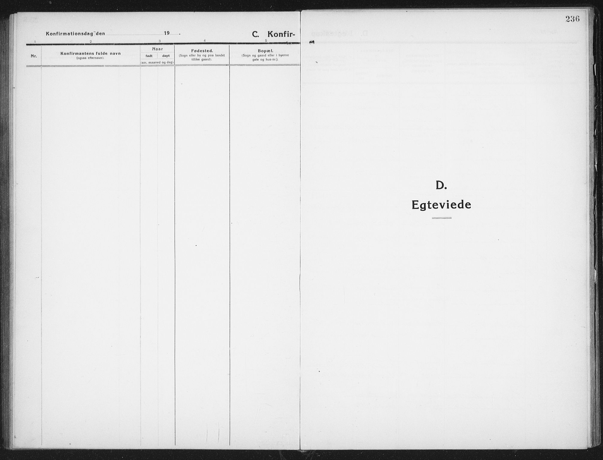 Ministerialprotokoller, klokkerbøker og fødselsregistre - Nordland, SAT/A-1459/882/L1183: Parish register (copy) no. 882C01, 1911-1938, p. 236