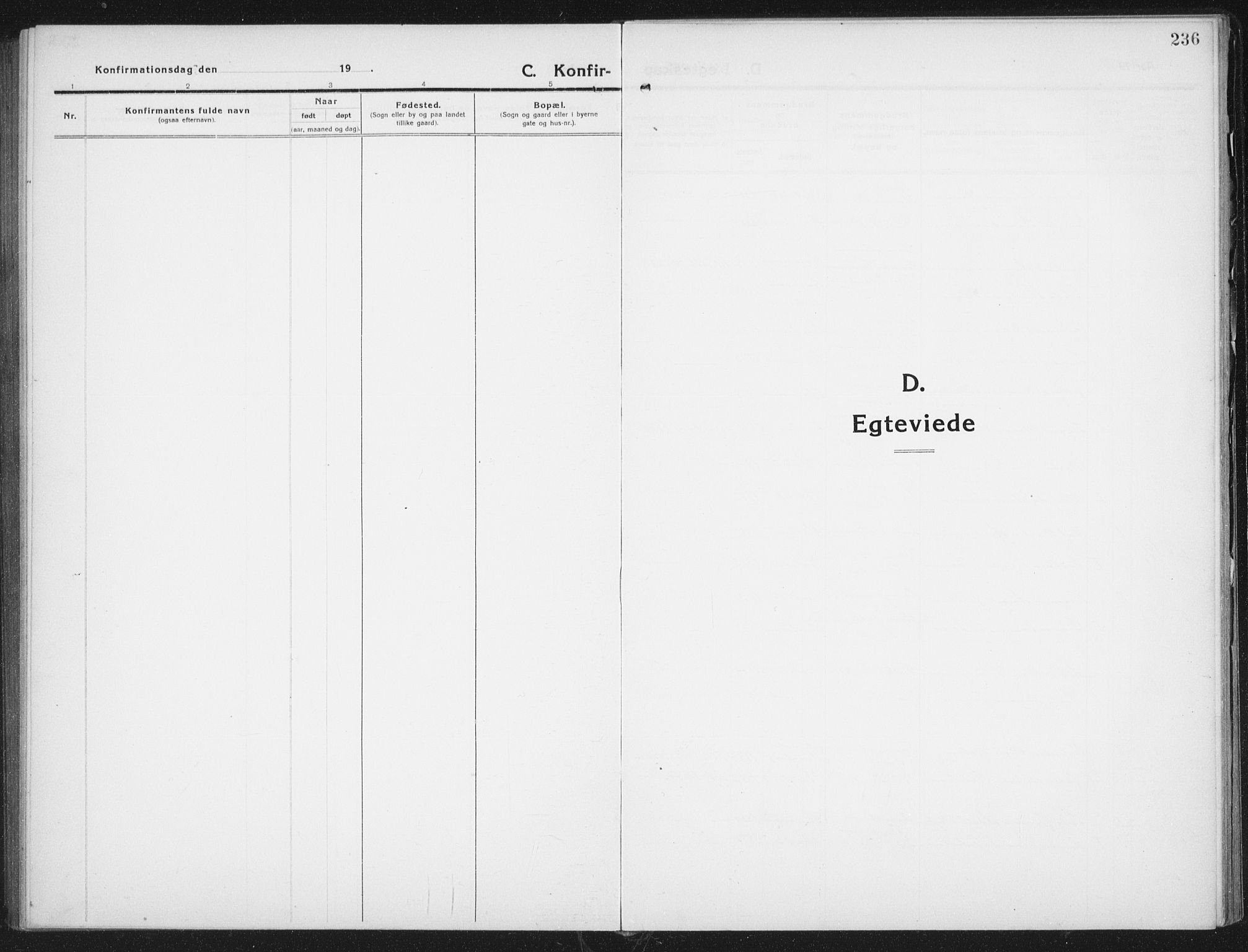 Ministerialprotokoller, klokkerbøker og fødselsregistre - Nordland, AV/SAT-A-1459/882/L1183: Parish register (copy) no. 882C01, 1911-1938, p. 236