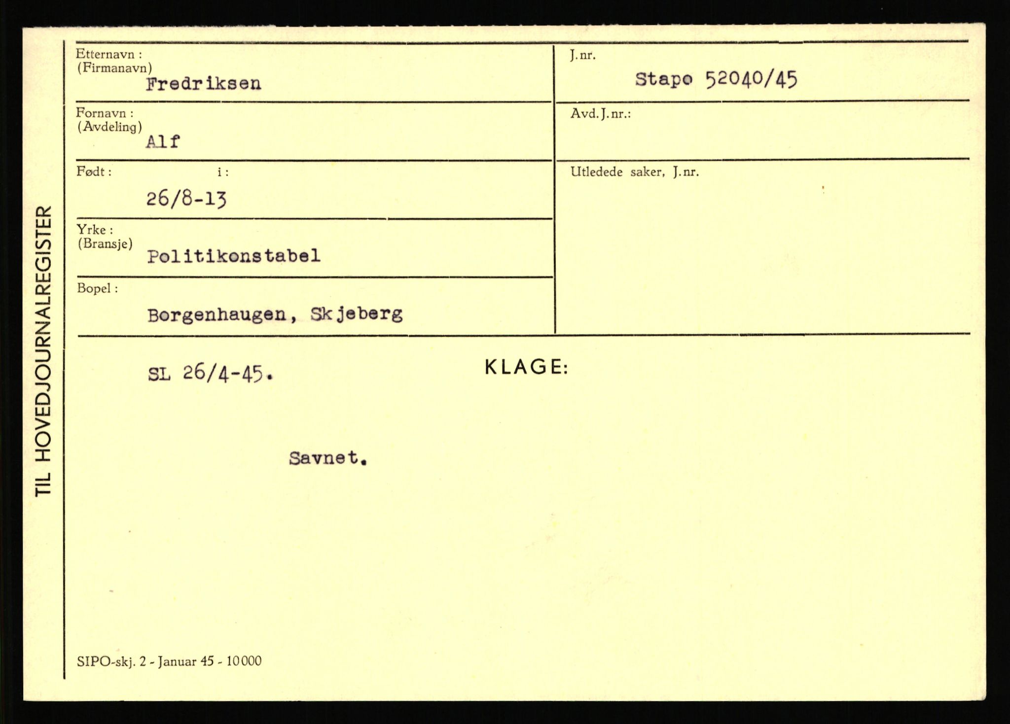 Statspolitiet - Hovedkontoret / Osloavdelingen, AV/RA-S-1329/C/Ca/L0004: Eid - funn av gjenstander	, 1943-1945, p. 4400