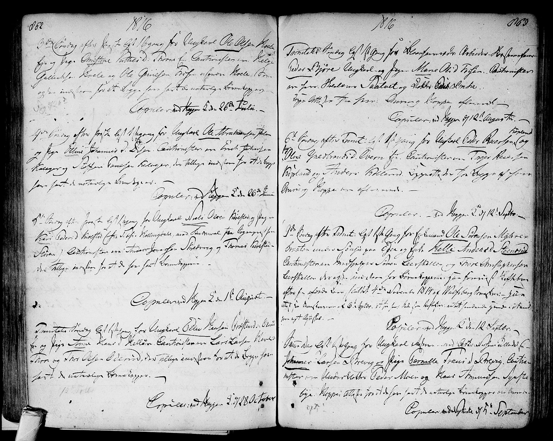 Modum kirkebøker, AV/SAKO-A-234/F/Fa/L0003: Parish register (official) no. 3, 1783-1819, p. 862-863