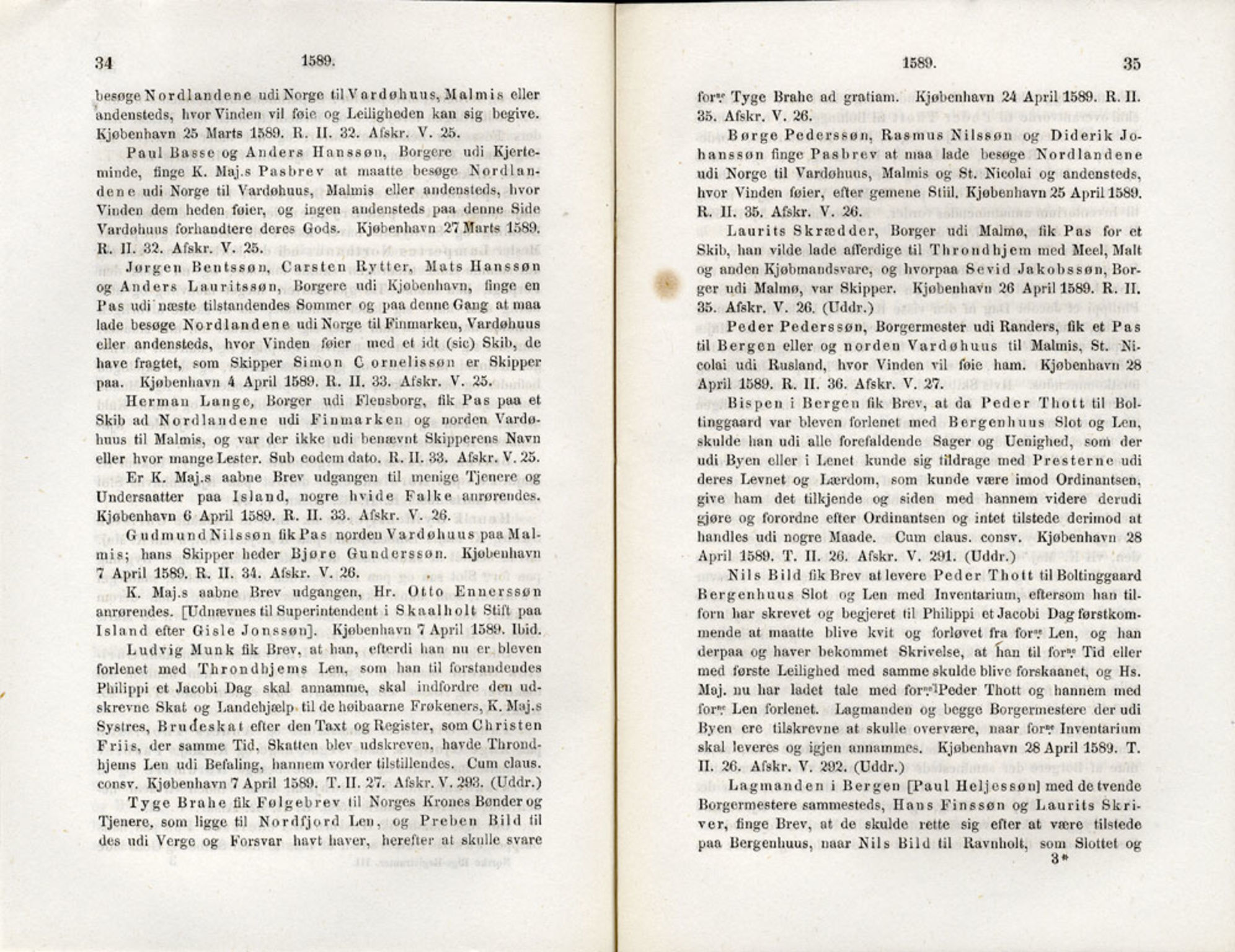 Publikasjoner utgitt av Det Norske Historiske Kildeskriftfond, PUBL/-/-/-: Norske Rigs-Registranter, bind 3, 1588-1602, p. 34-35