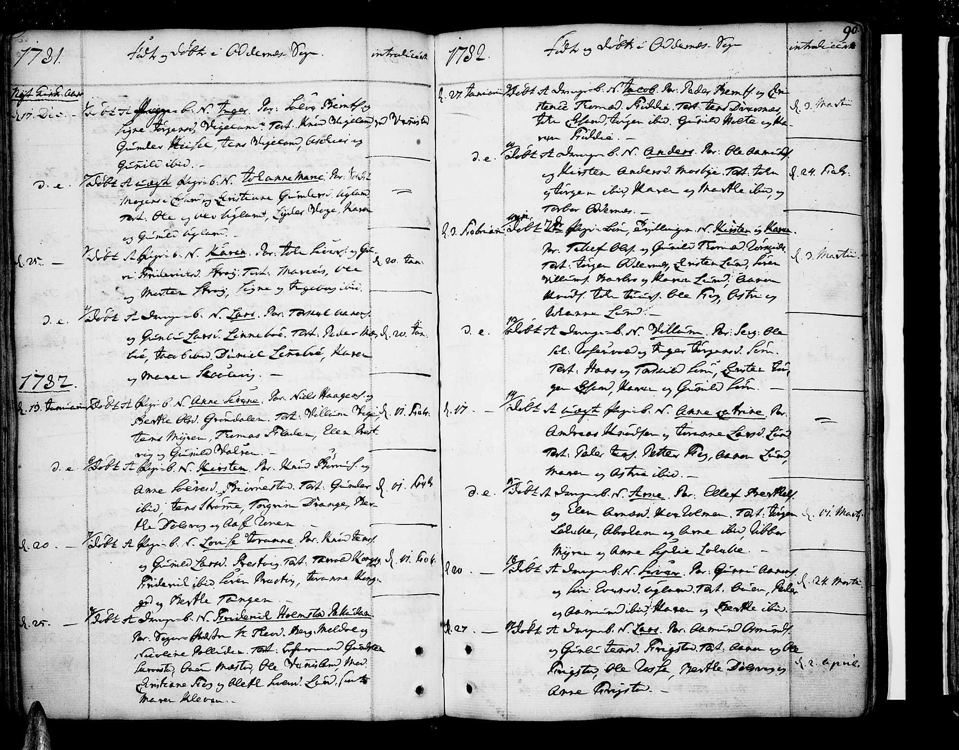 Oddernes sokneprestkontor, SAK/1111-0033/F/Fa/Faa/L0004: Parish register (official) no. A 4, 1764-1820, p. 90